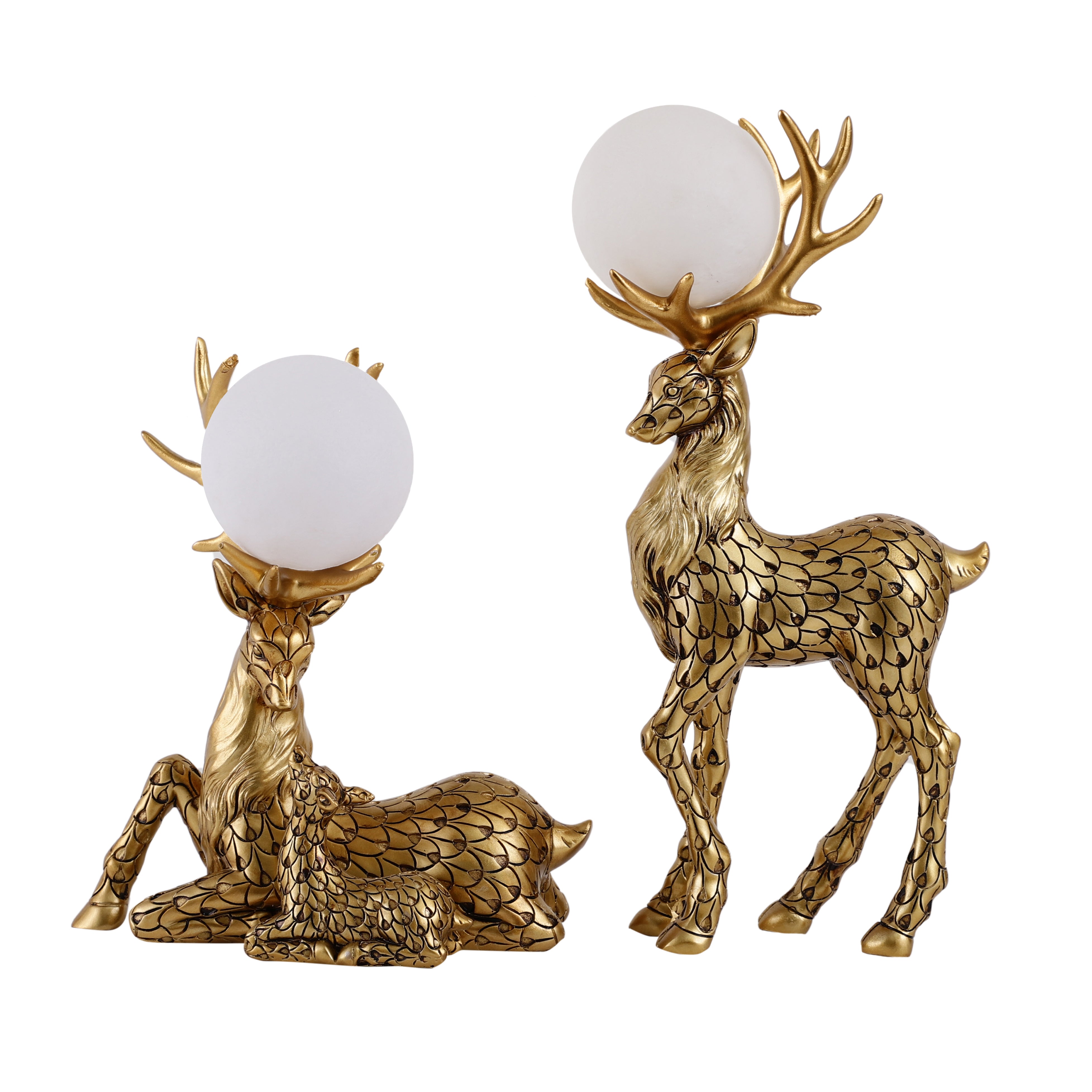 Gold Stag Family (Set of 2)