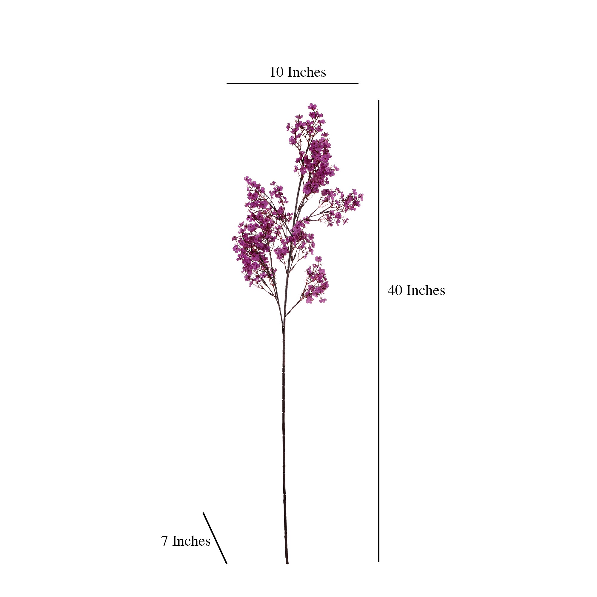 Mauve Gypsophila Faux Flower Stick (Single)