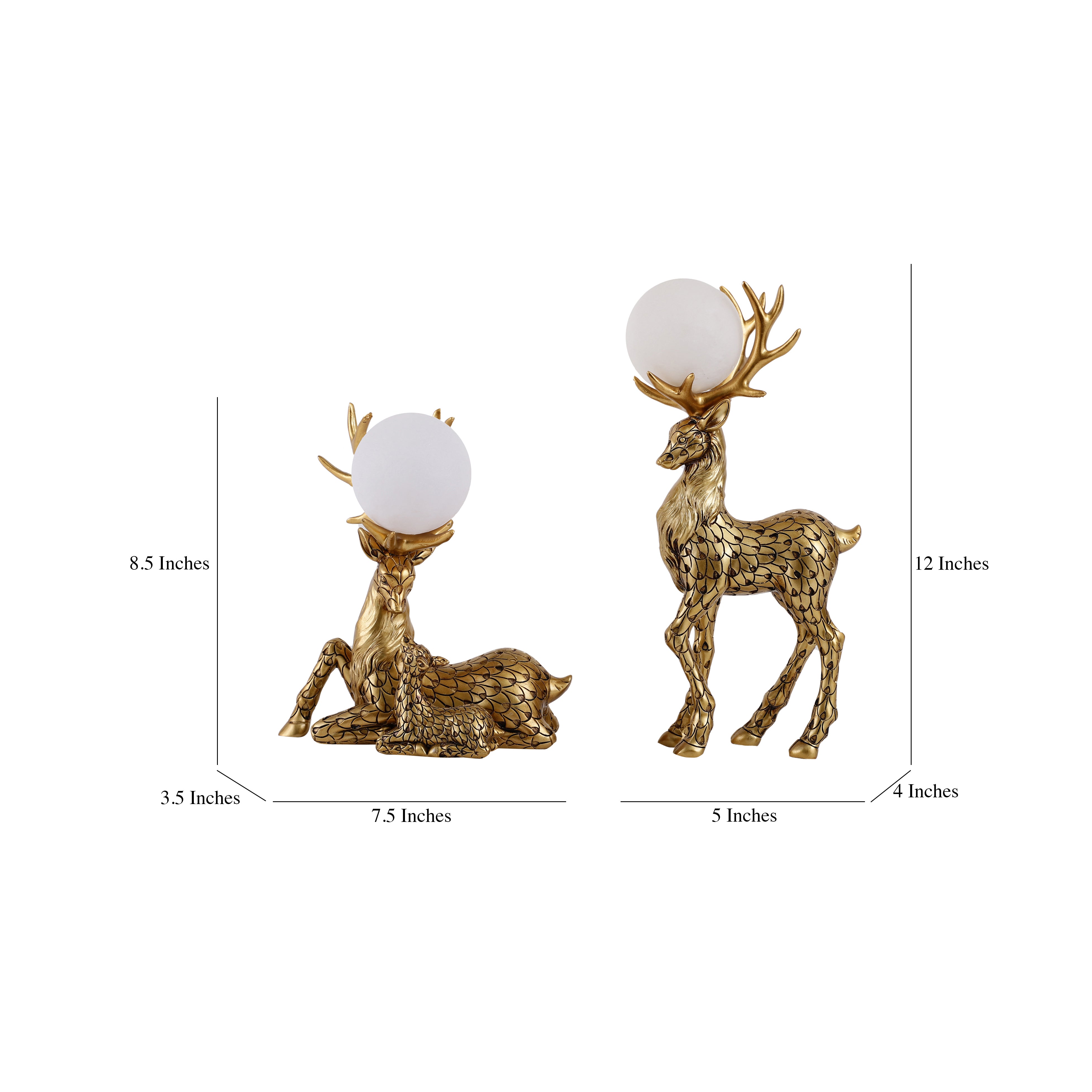 Gold Stag Family (Set of 2)