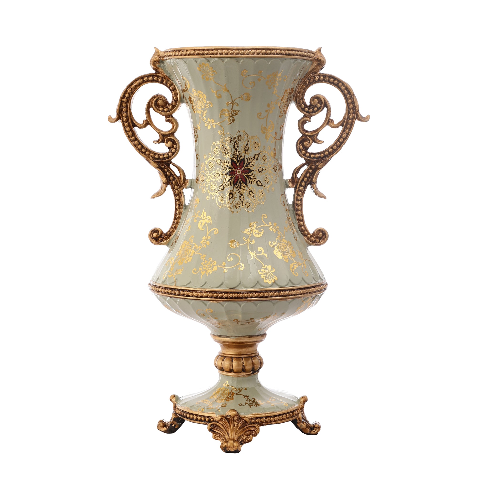 Regalia Gold and Blue Grey Vase (Chalice)