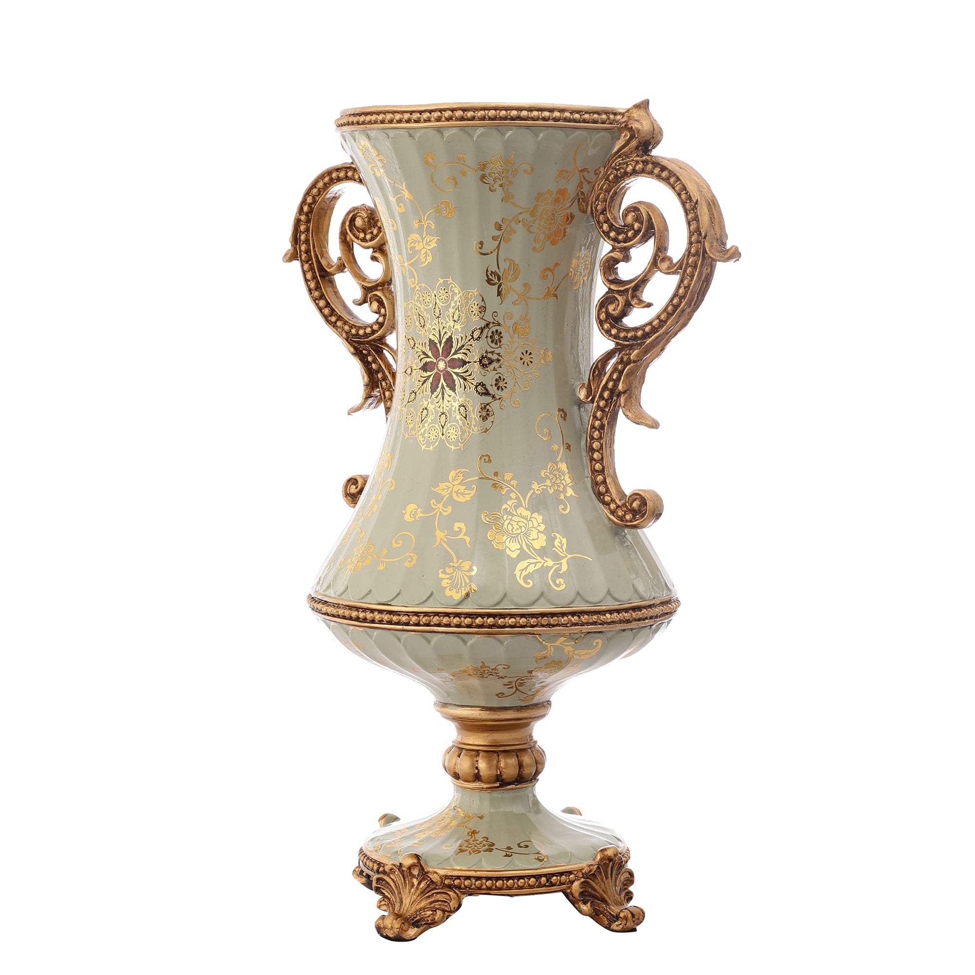 Regalia Gold and Blue Grey Vase (Chalice)