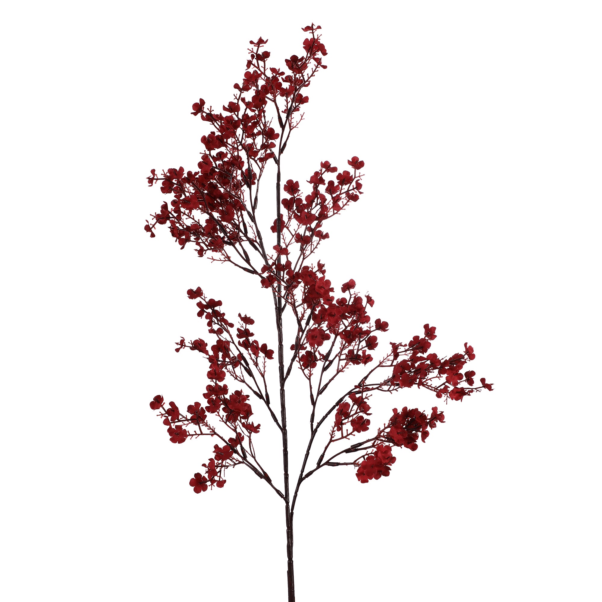 Red Gypsophila Faux Flower Stick (Single)