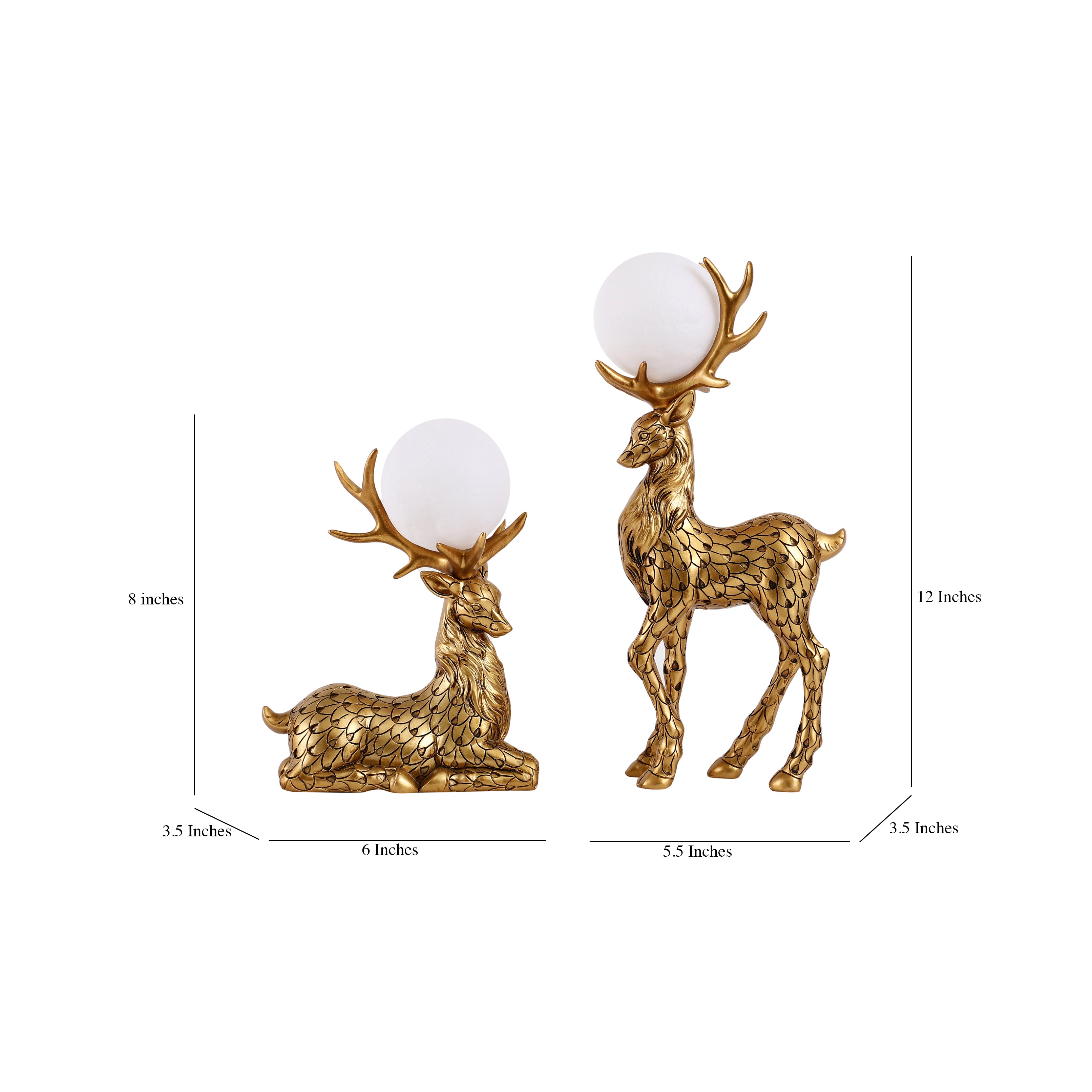 Gold Stags (Set of 2)