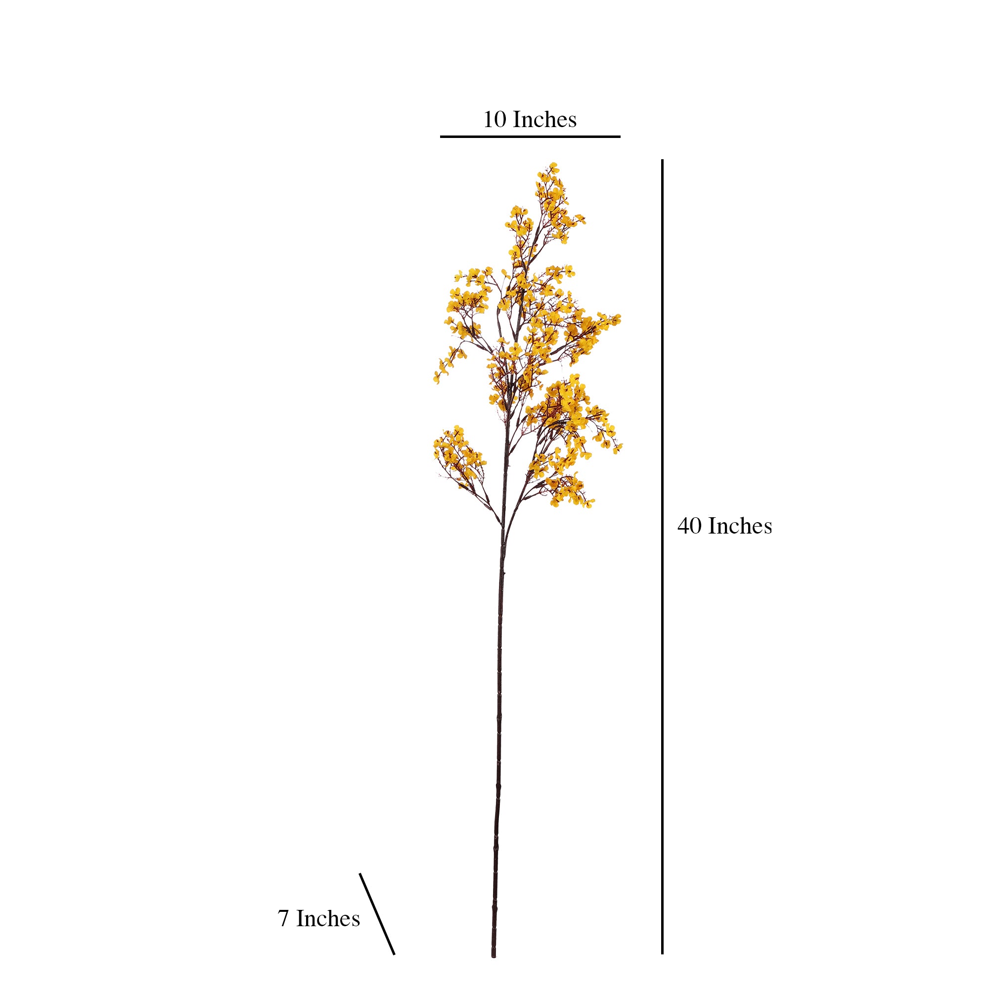 Yellow Gypsophila Faux Flower Stick (Single)