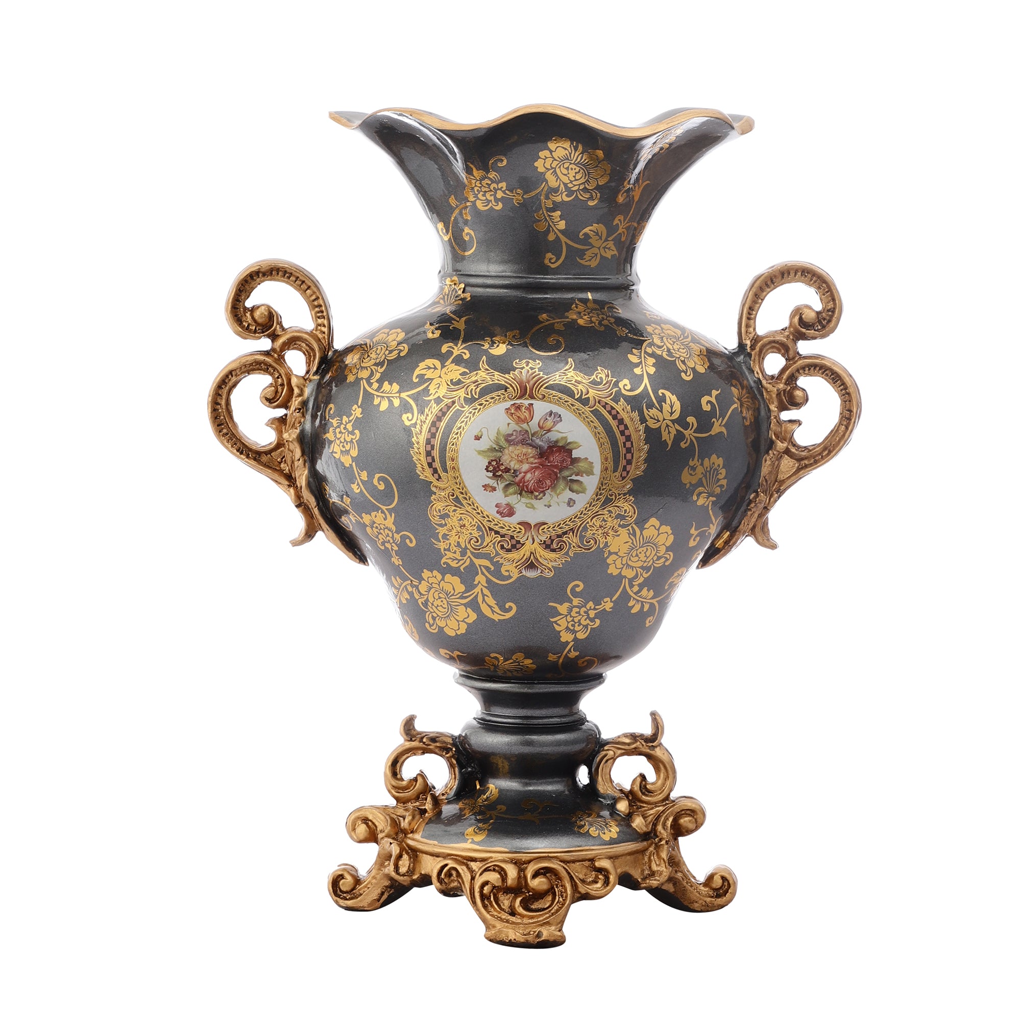 Regalia Gold and Navy Vase (Medium/Short)