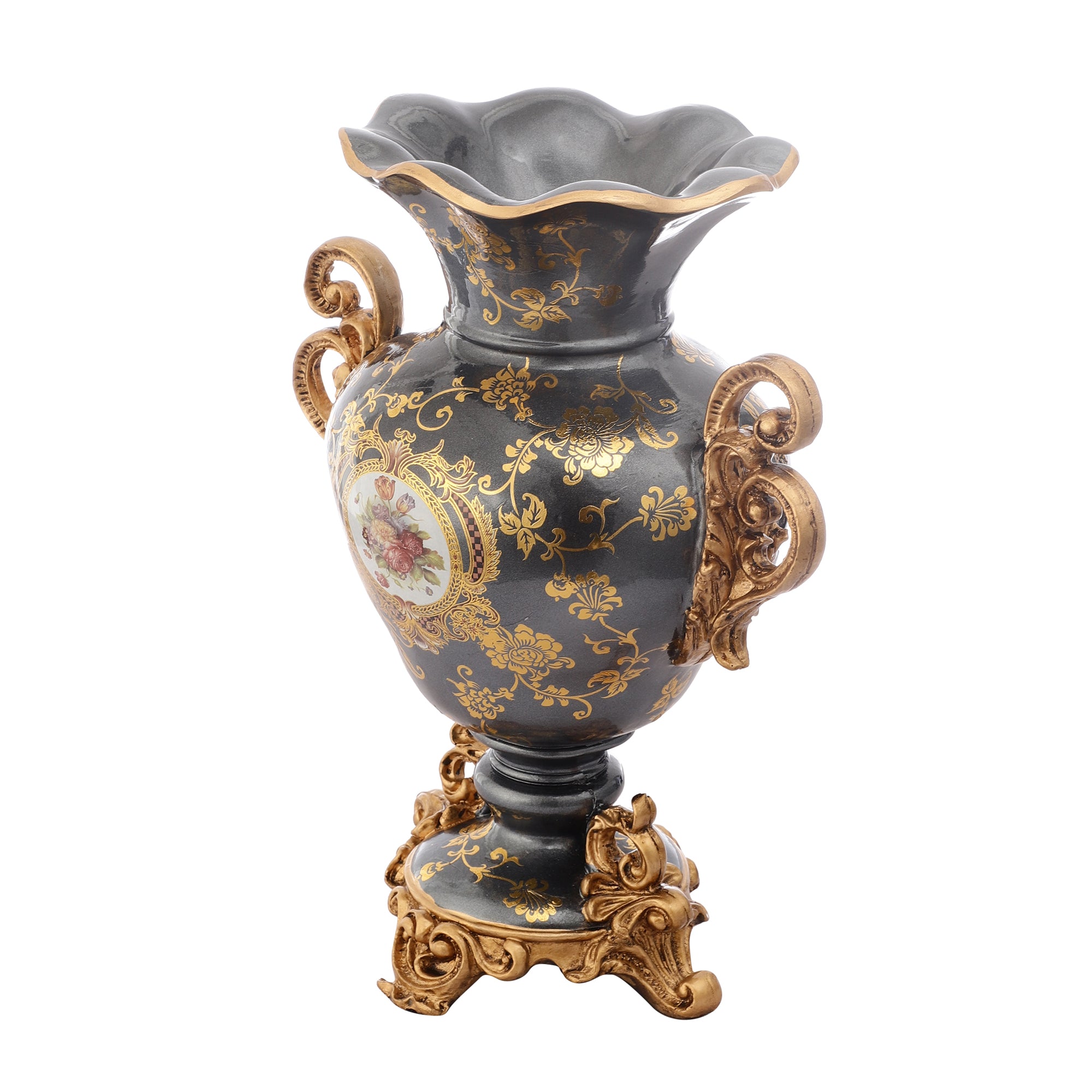 Regalia Gold and Navy Vase (Medium/Short)