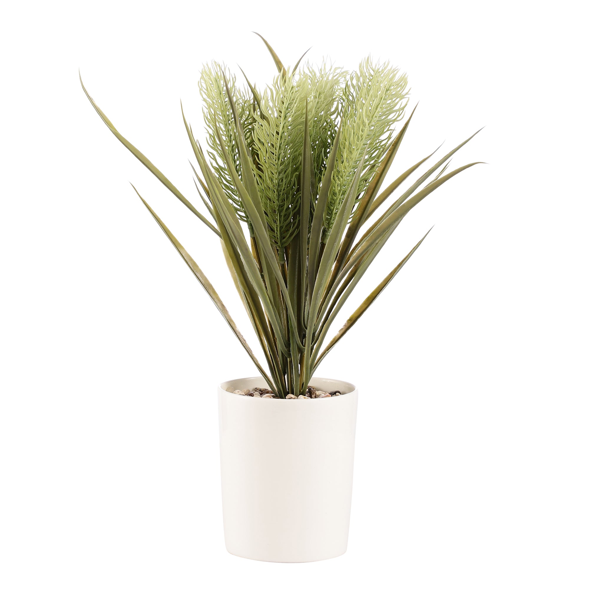 White Yucca Pampas Bonsai Ceramic Potted Plant