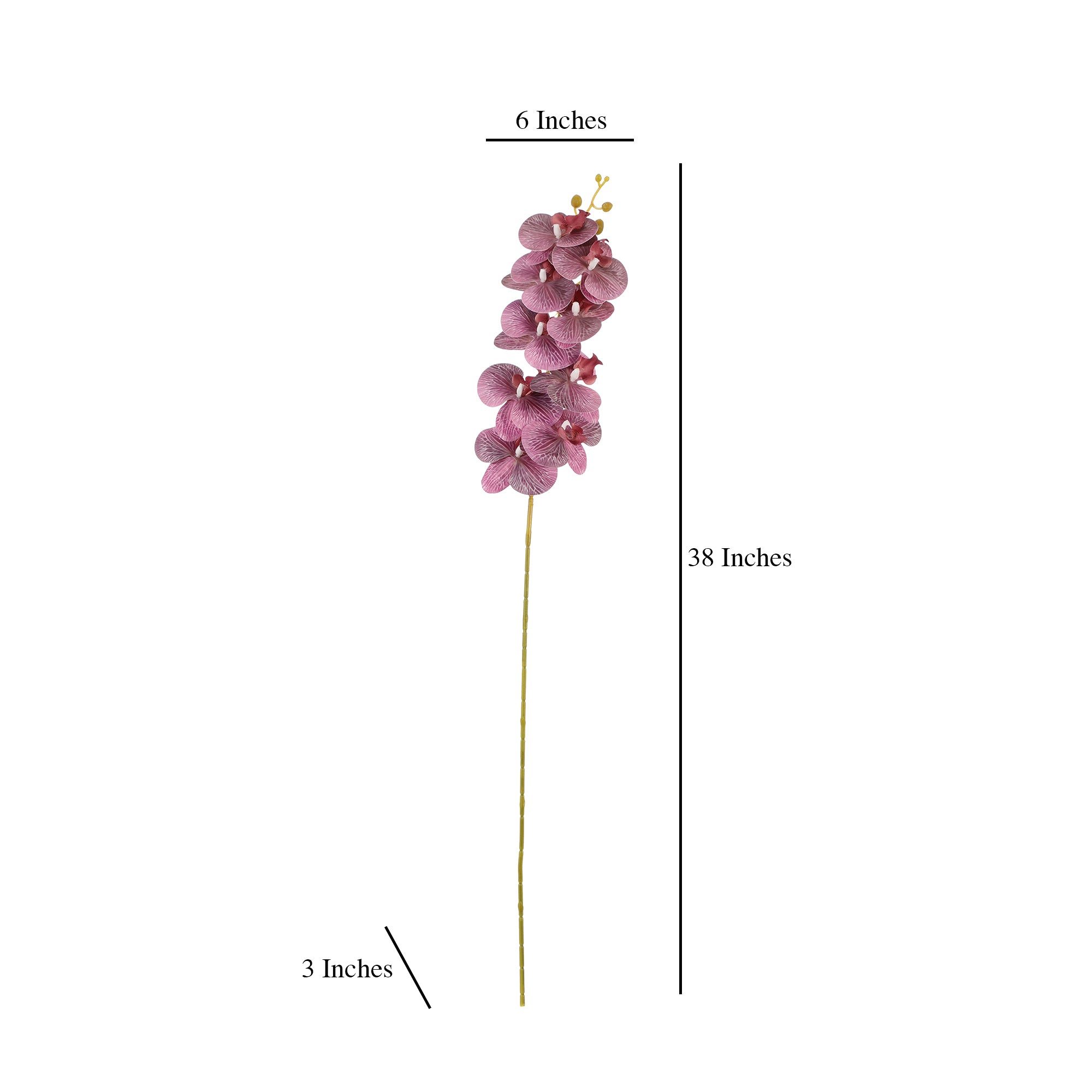 Pink Phalaenopsis Faux Flower Stick (Single)