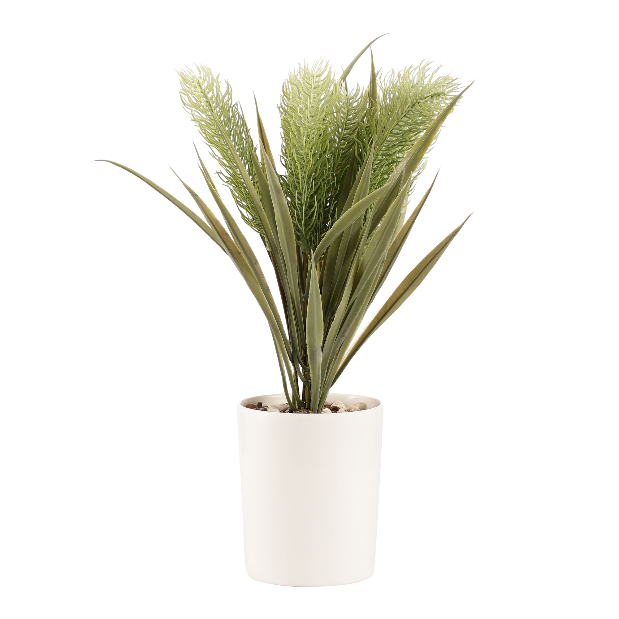 White Yucca Pampas Bonsai Ceramic Potted Plant