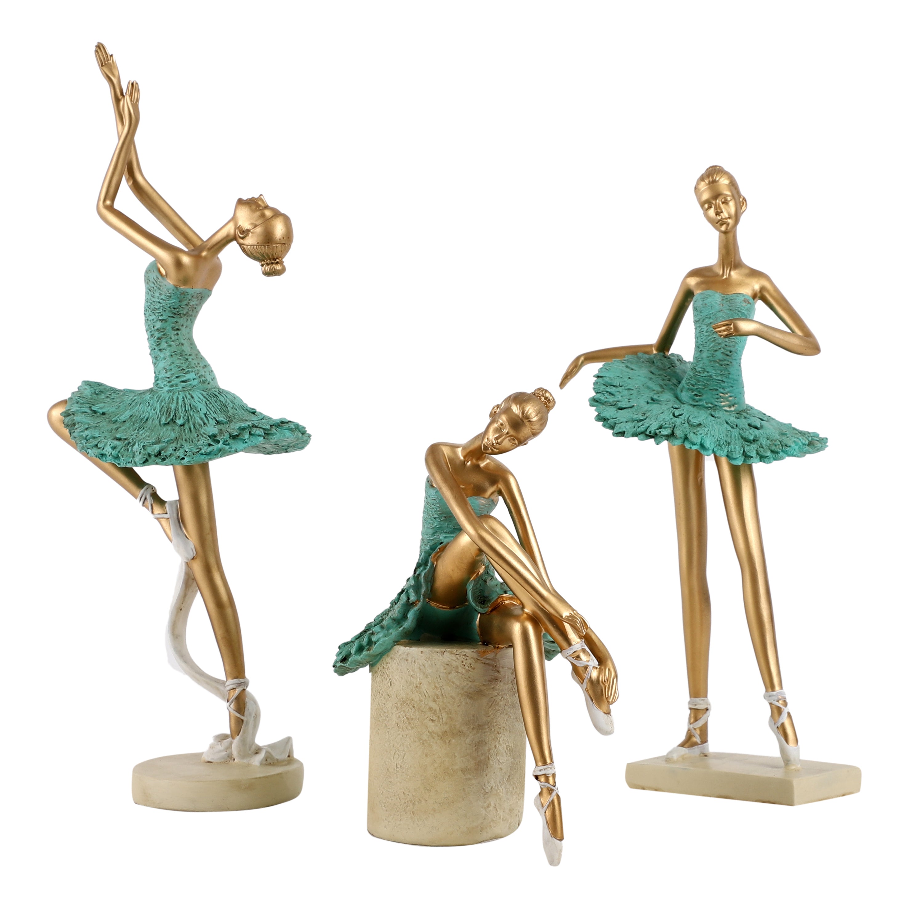 Three Pose Ballerina Dancers (Blue)