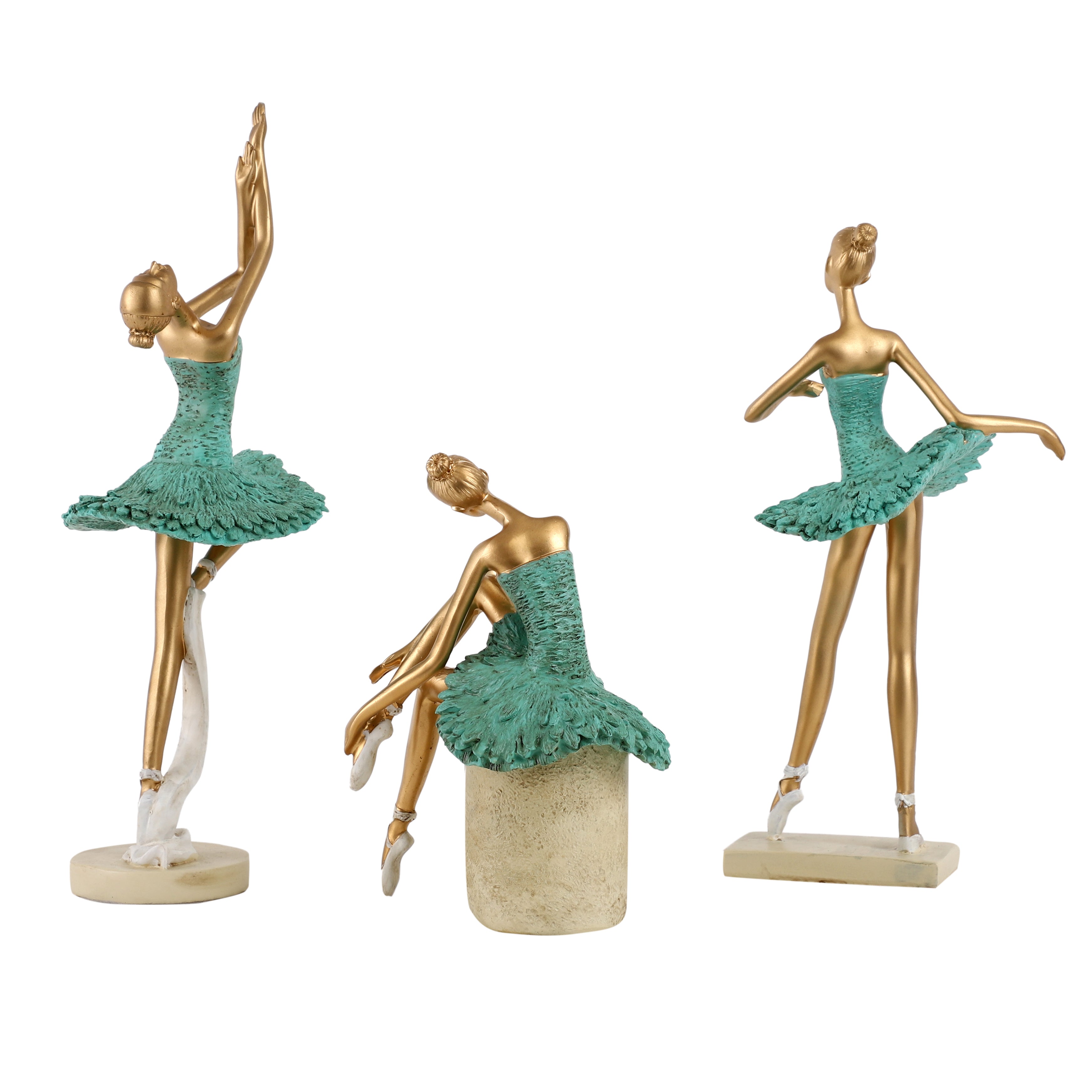 Three Pose Ballerina Dancers (Blue)