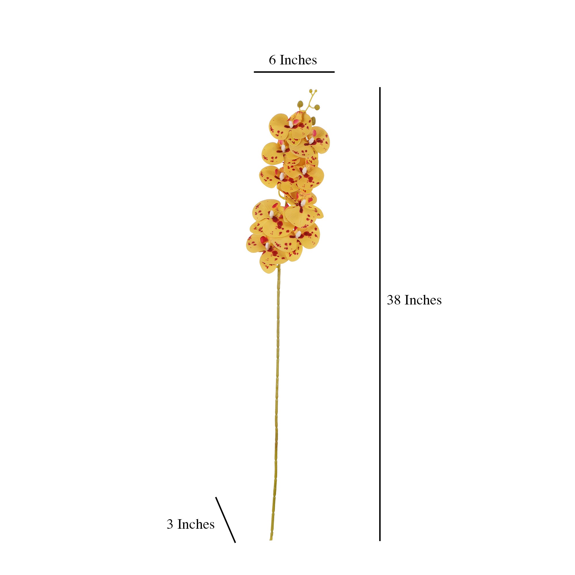 Yellow Phalaenopsis Faux Flower Stick (Single)