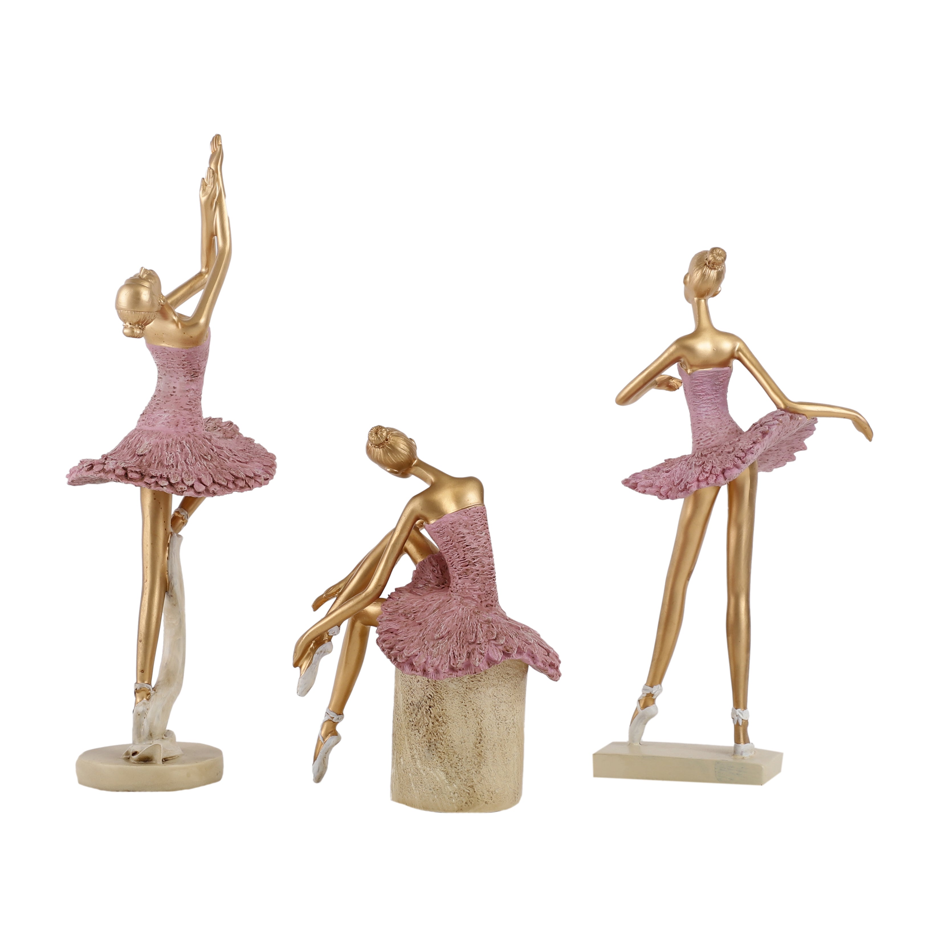 Three Pose Ballerina Dancers (Pink)