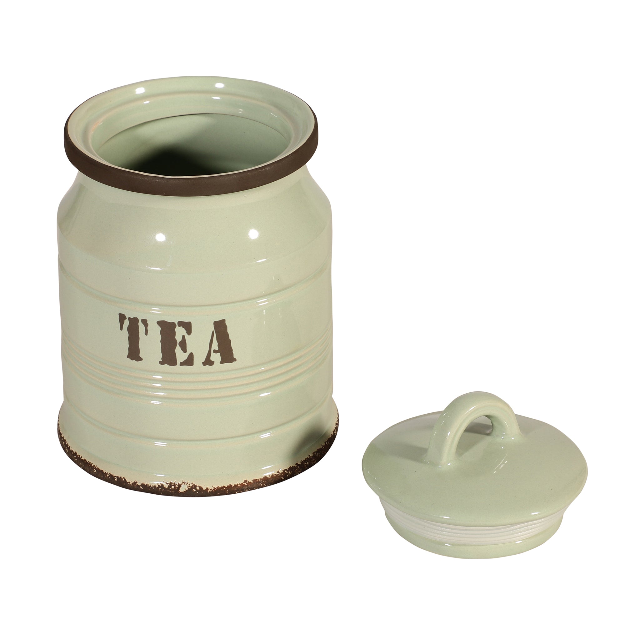 Ceramic Kitchen Jars - Green (Set of 3)