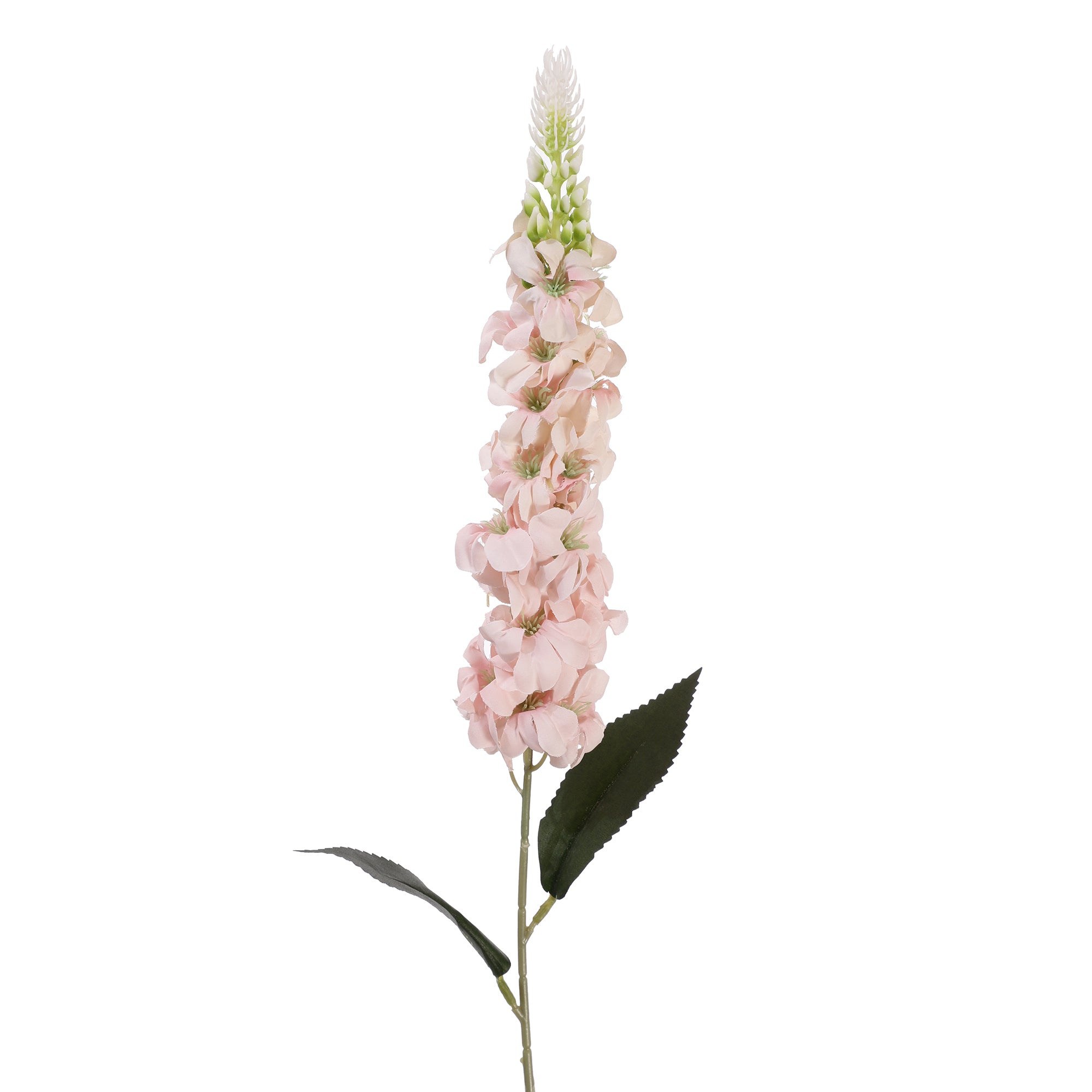 Peach Delphinium Faux Flower Stick  (Single)
