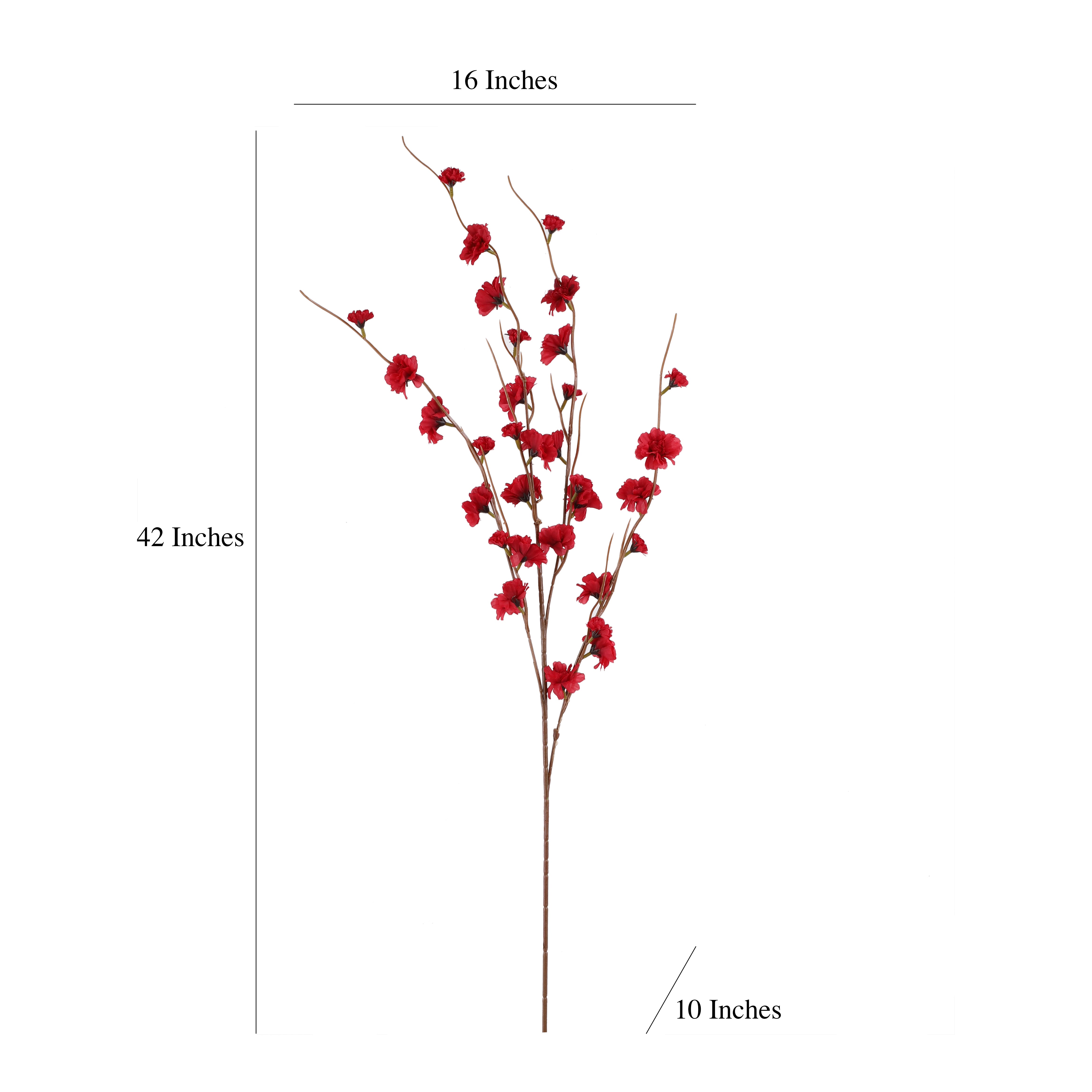 Delicate Red Cherry Blossom Stick (Single)