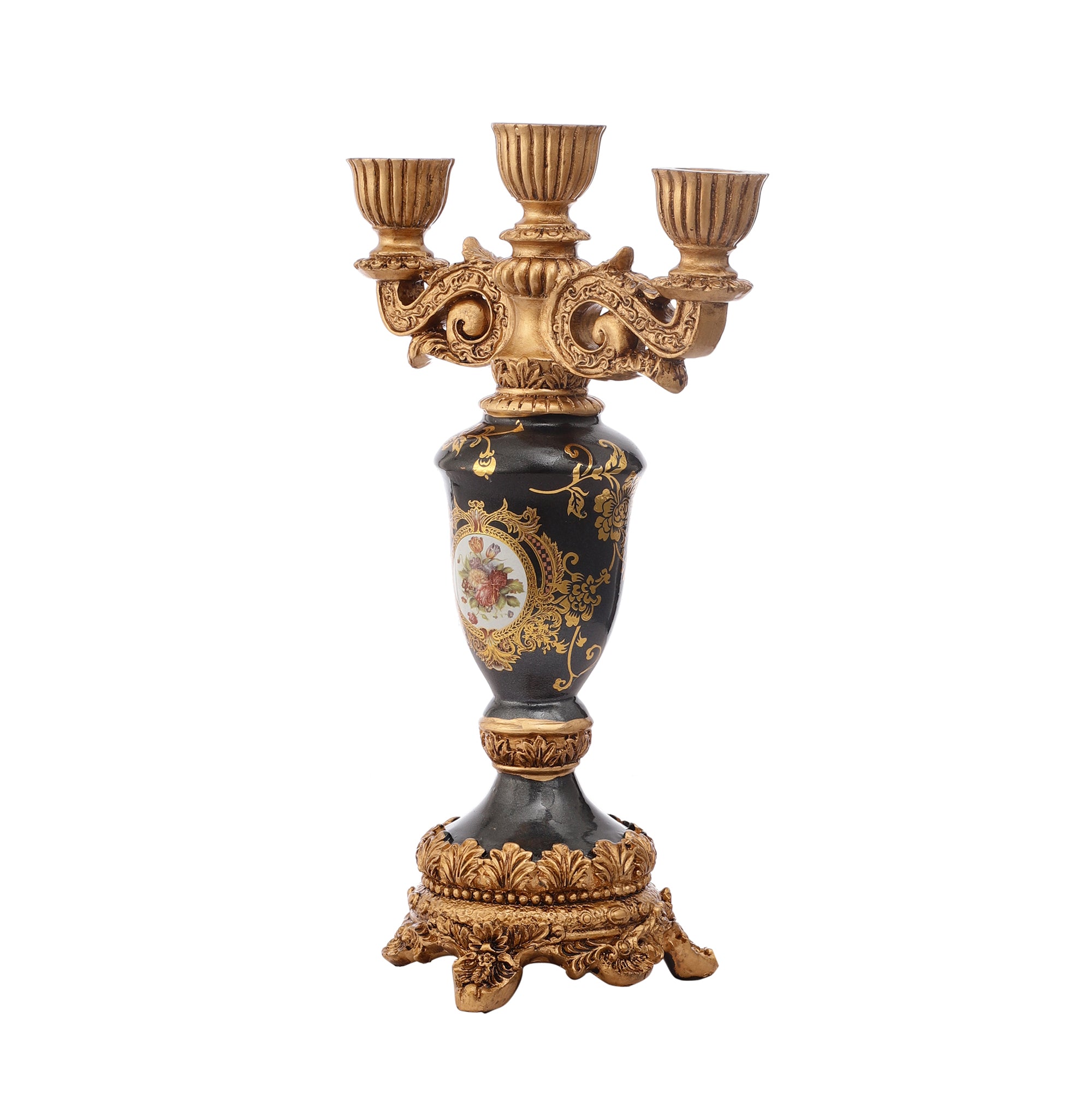 Regalia Gold and Navy Candle Stand