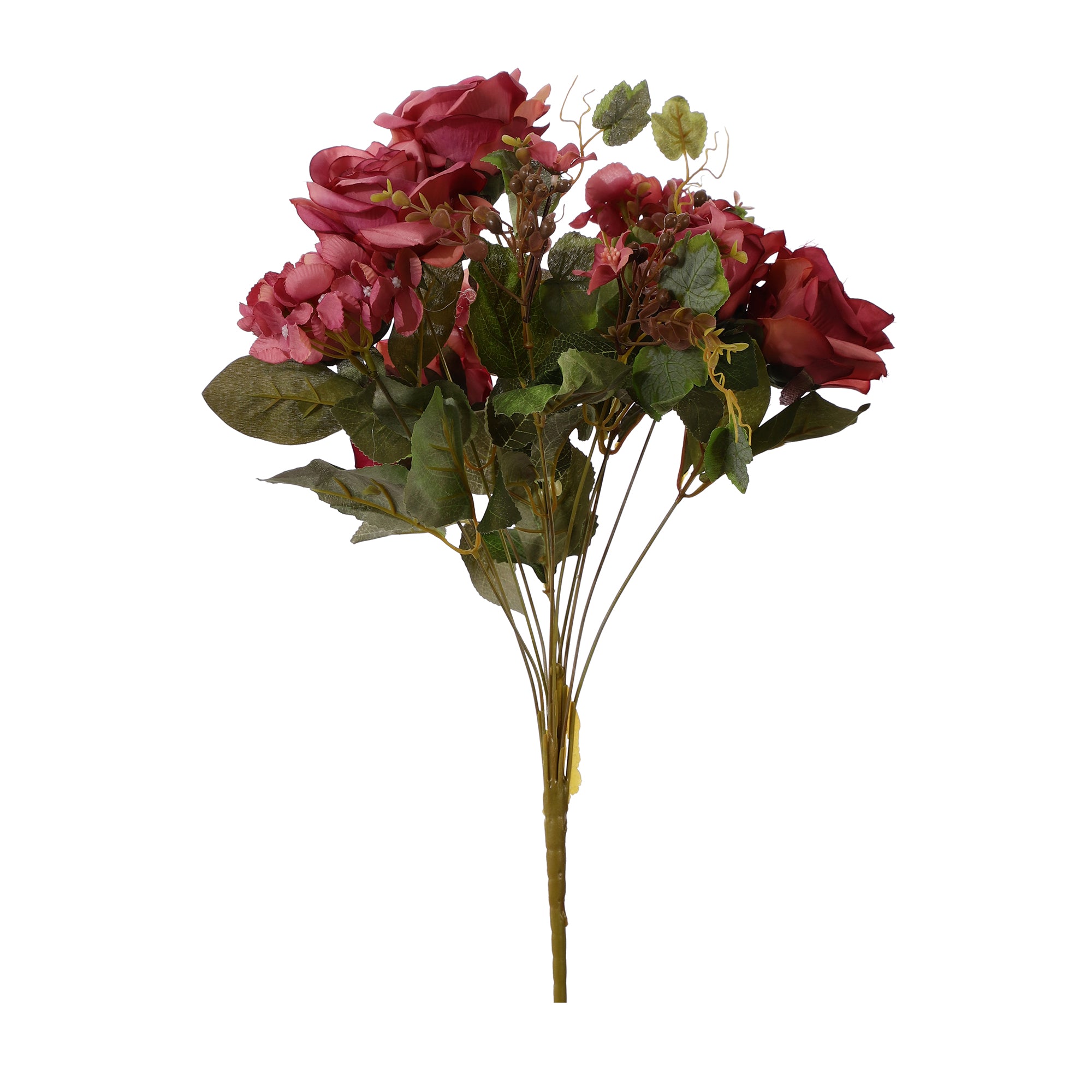 Pink Rose Faux Flower Bunch (Single)