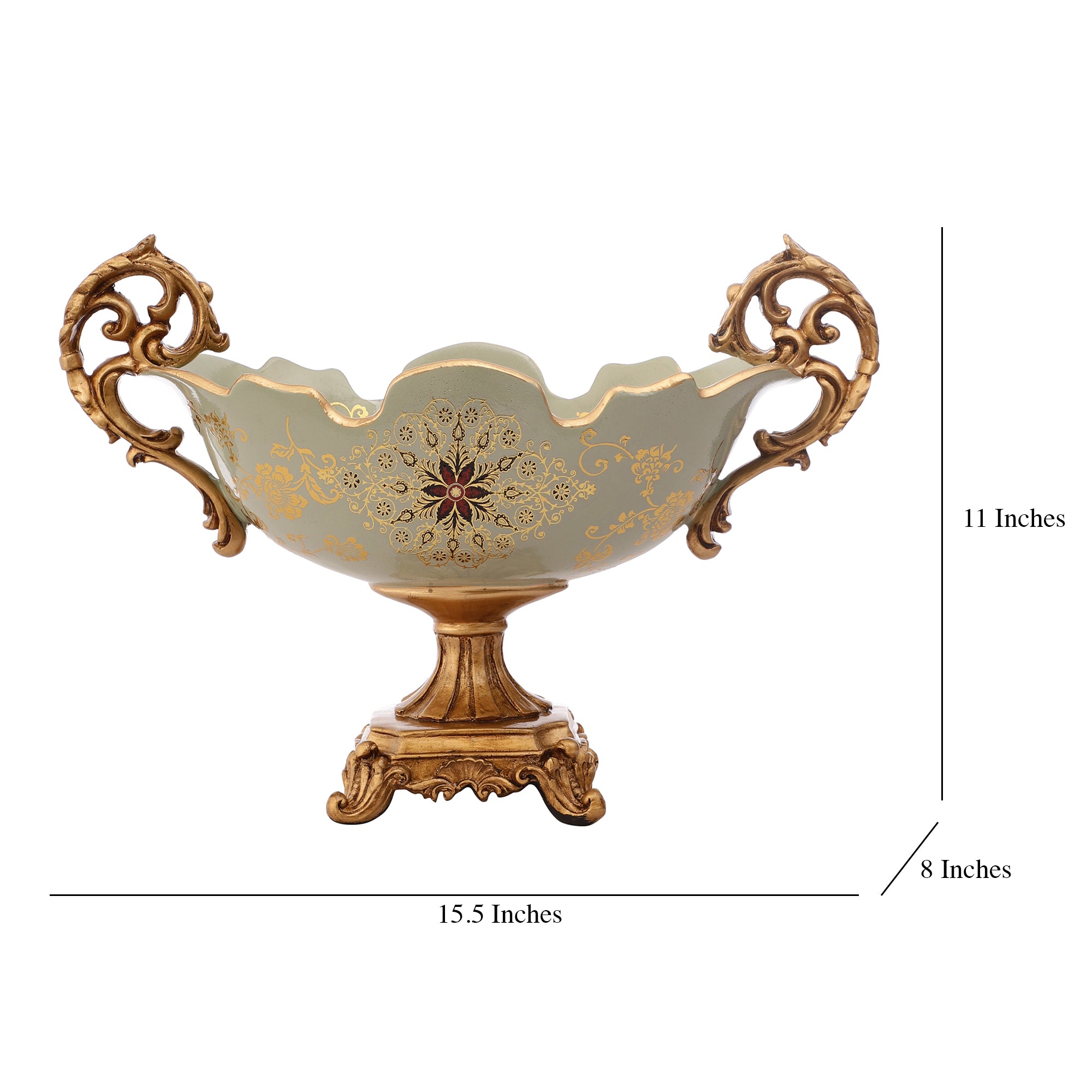 Regalia Gold and Blue Platter with Gold Base