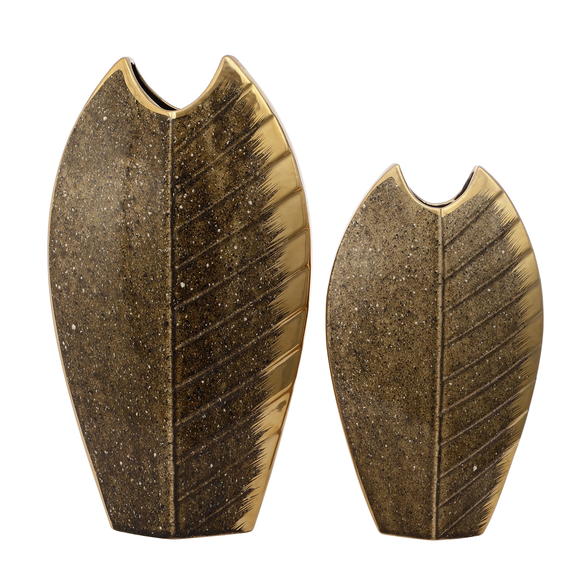 Luxe Gold Leaf Design Vase (Single)