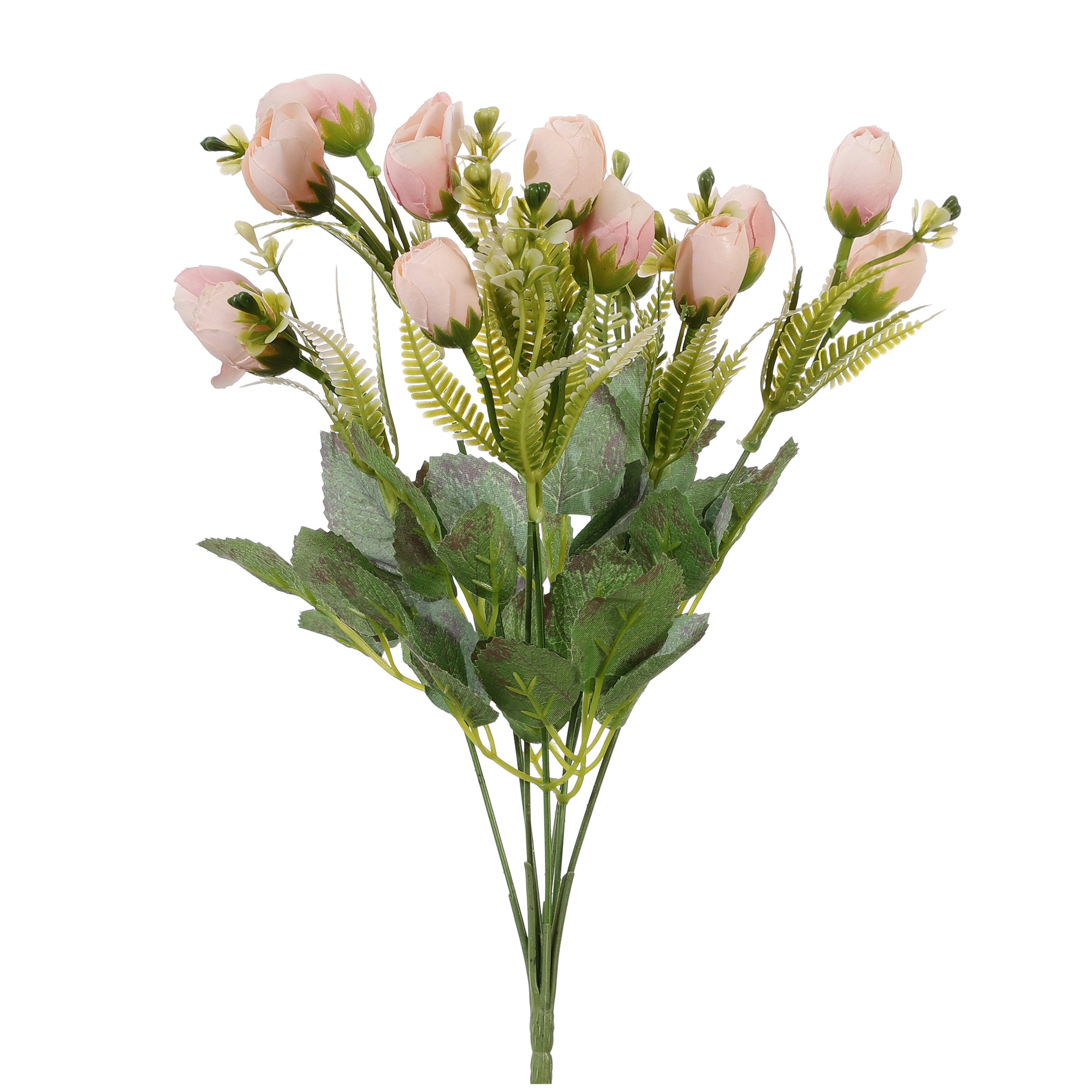 White Rose Buds Faux Flower (Single)