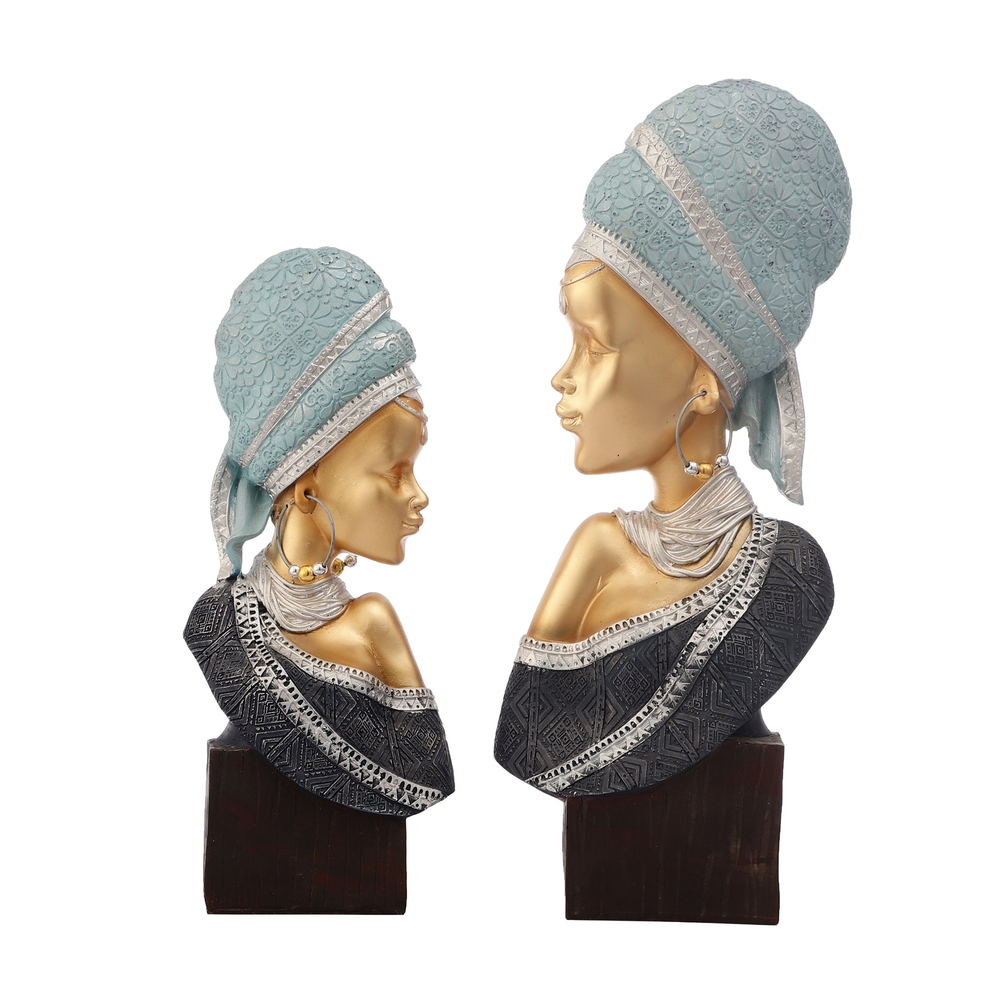 African Women - Set of 2 (Blue)