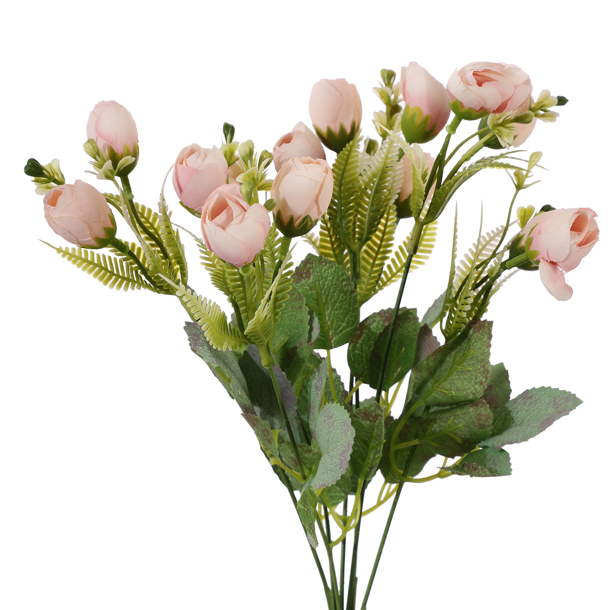 White Rose Buds Faux Flower (Single)