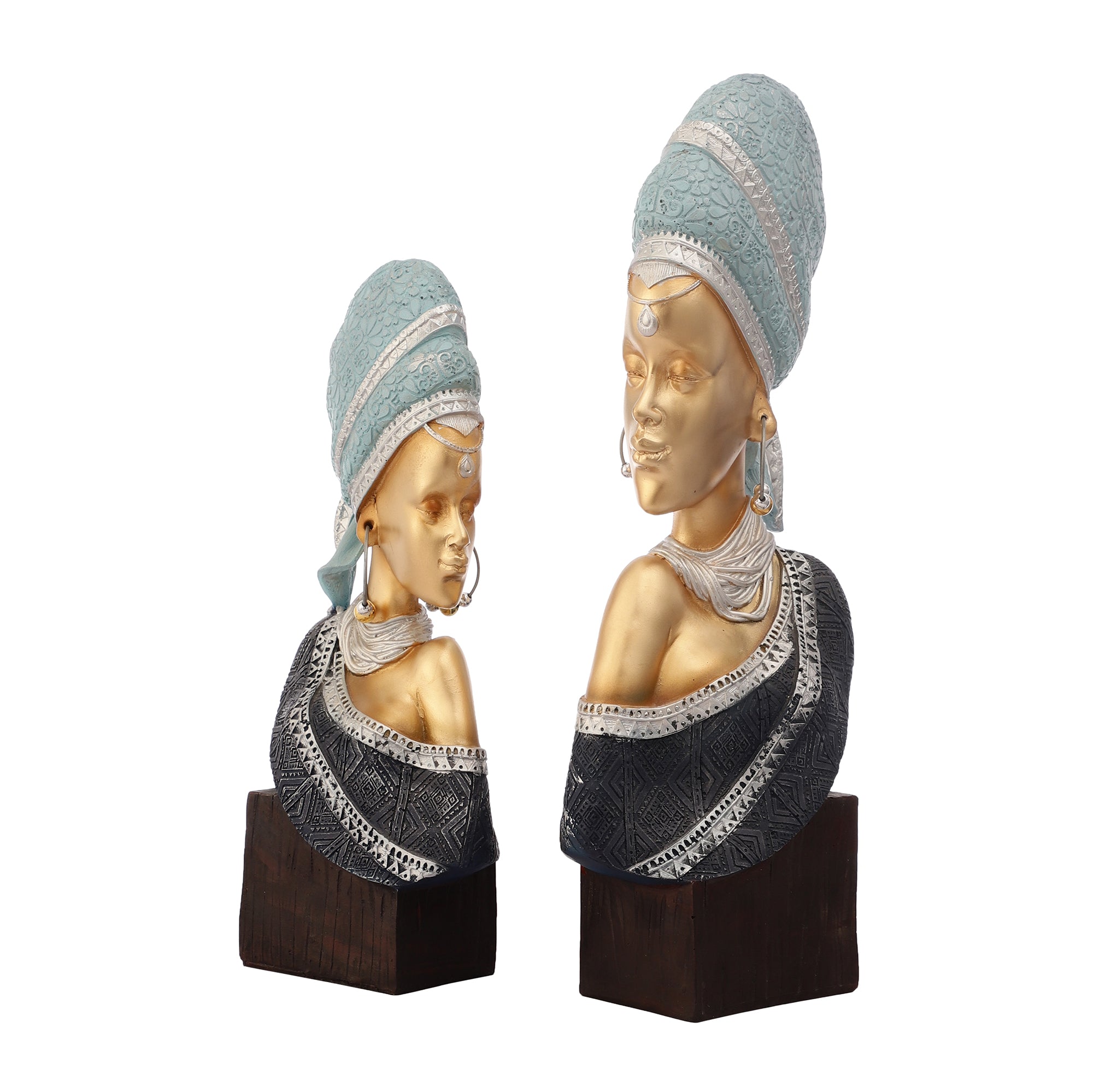 African Women - Set of 2 (Blue)