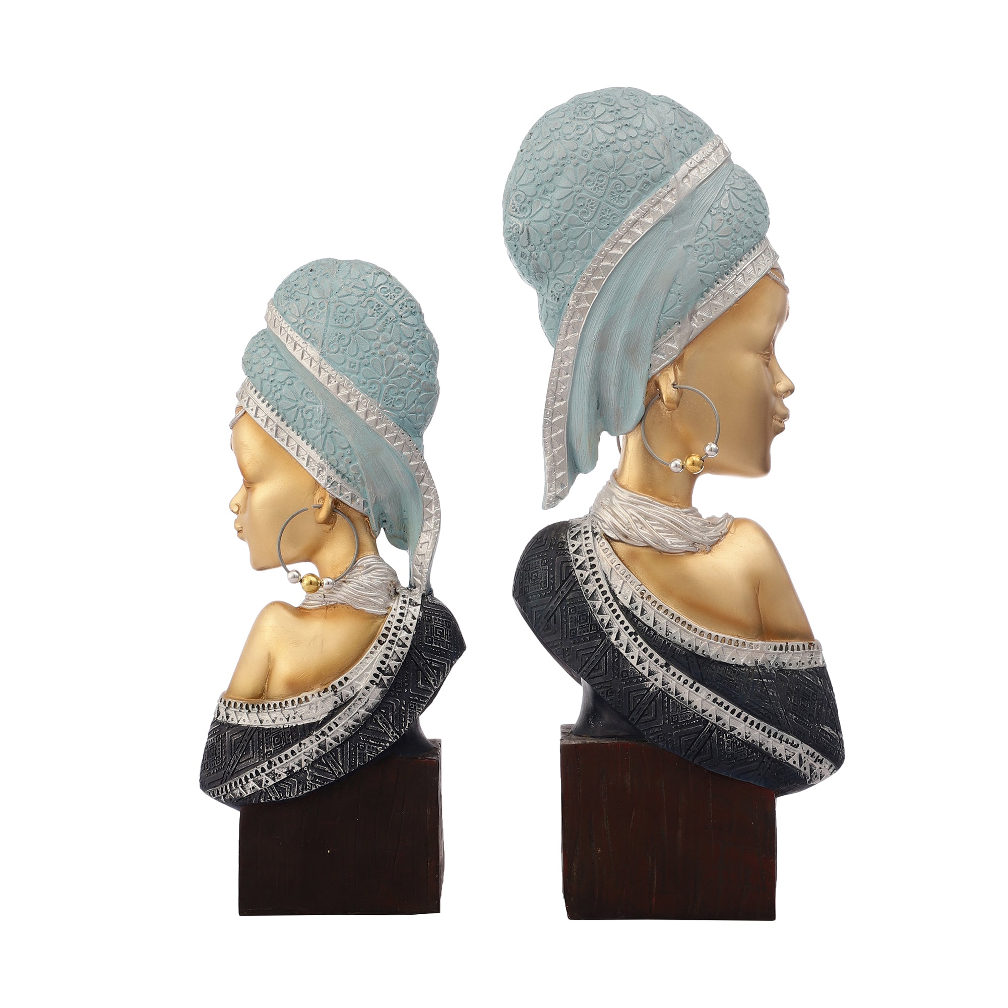 African Women - Set of 2 (Blue)