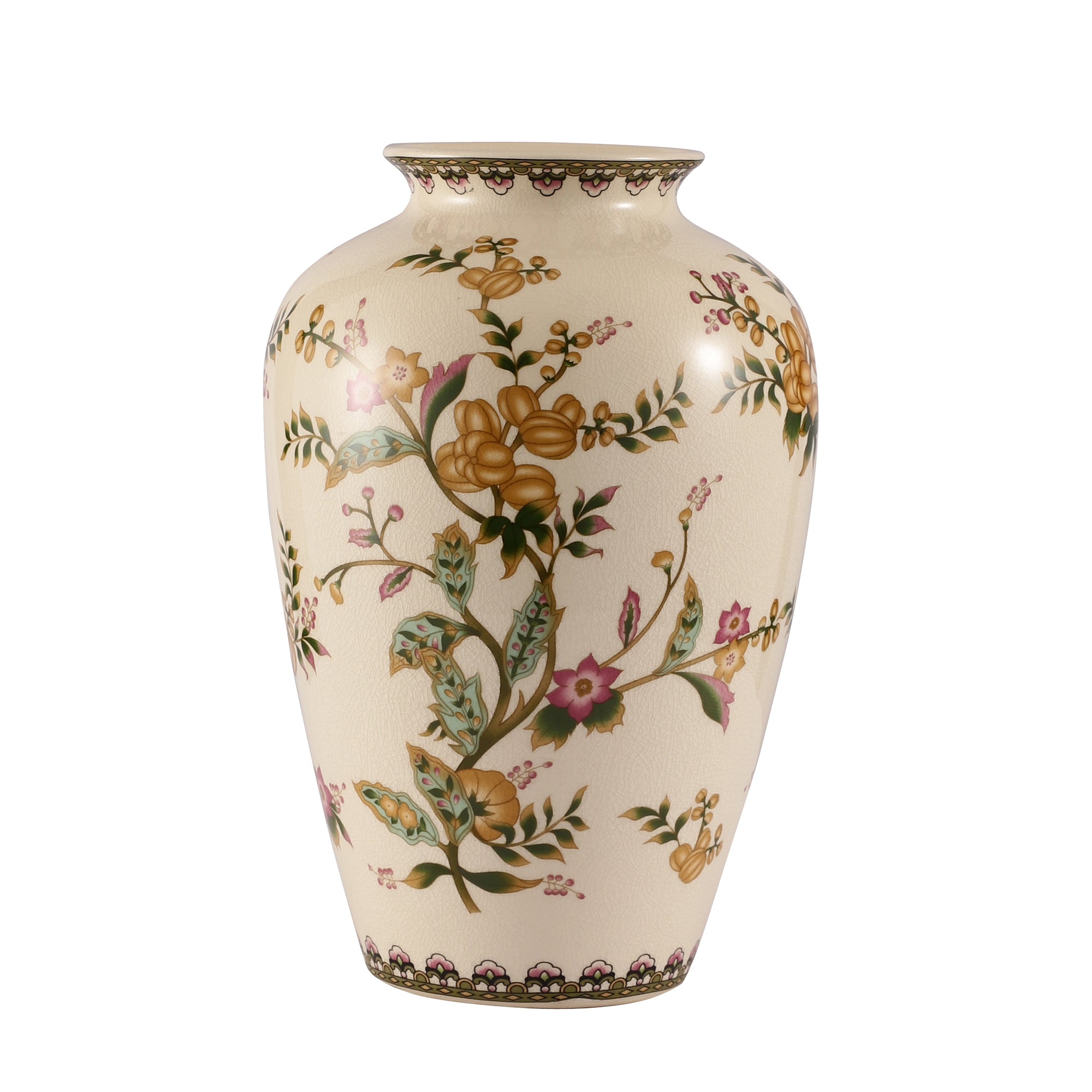 Floral Ceramic Vase Medium (Yellow)