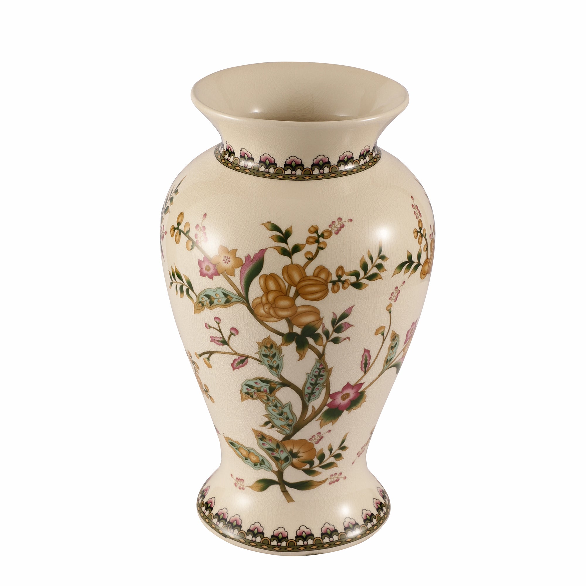 Floral Ceramic Vase (Yellow)