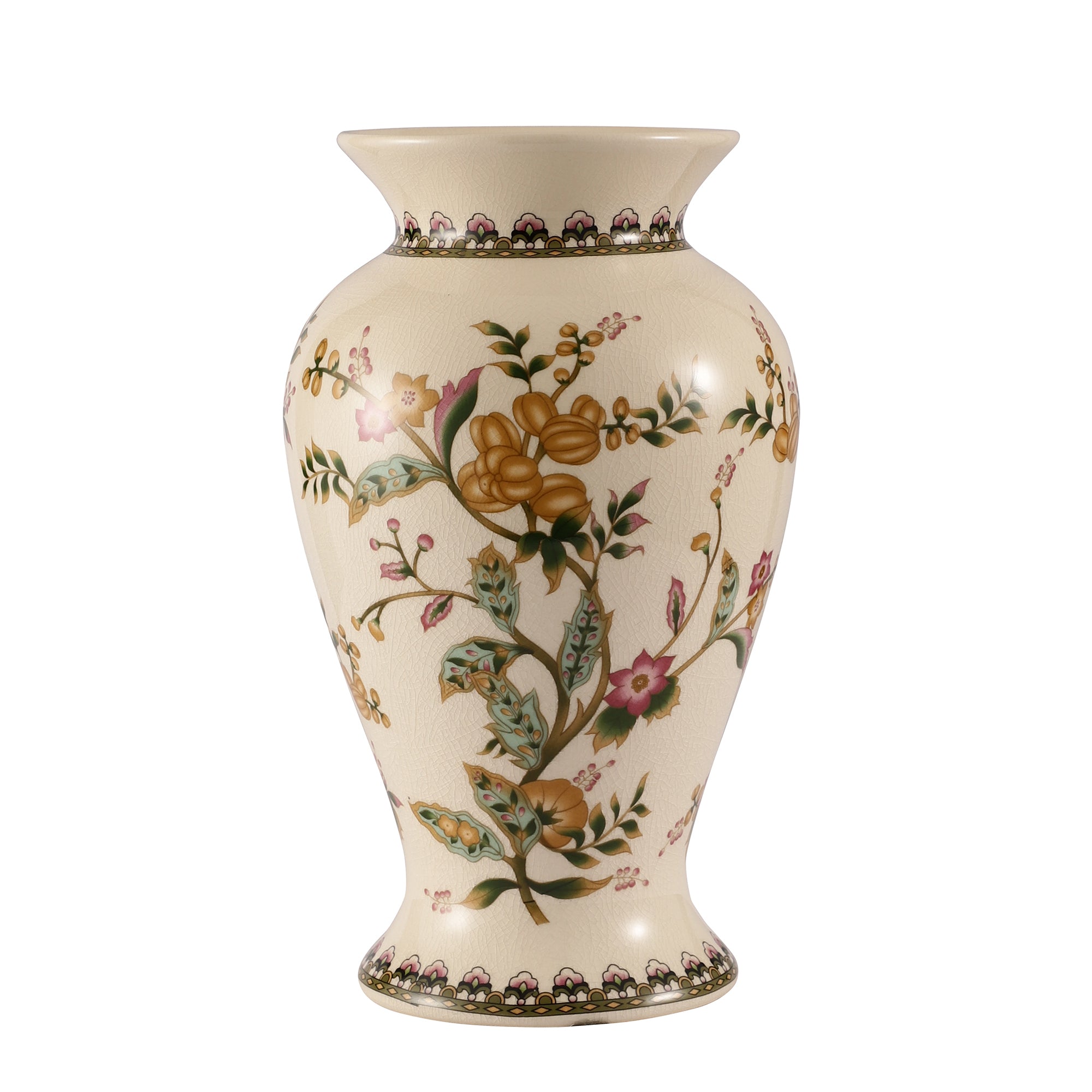 Floral Ceramic Vase (Yellow)