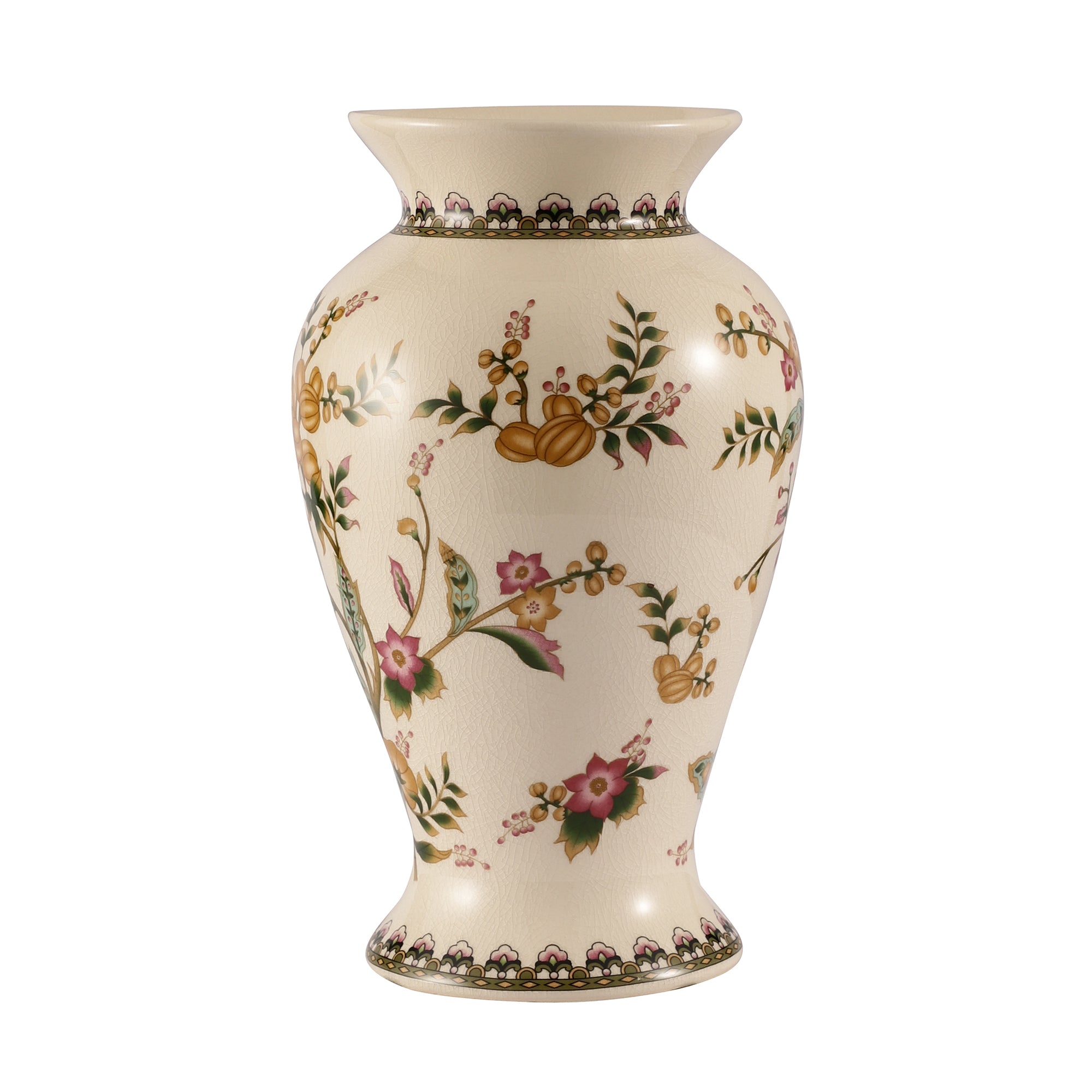 Floral Ceramic Vase (Yellow)