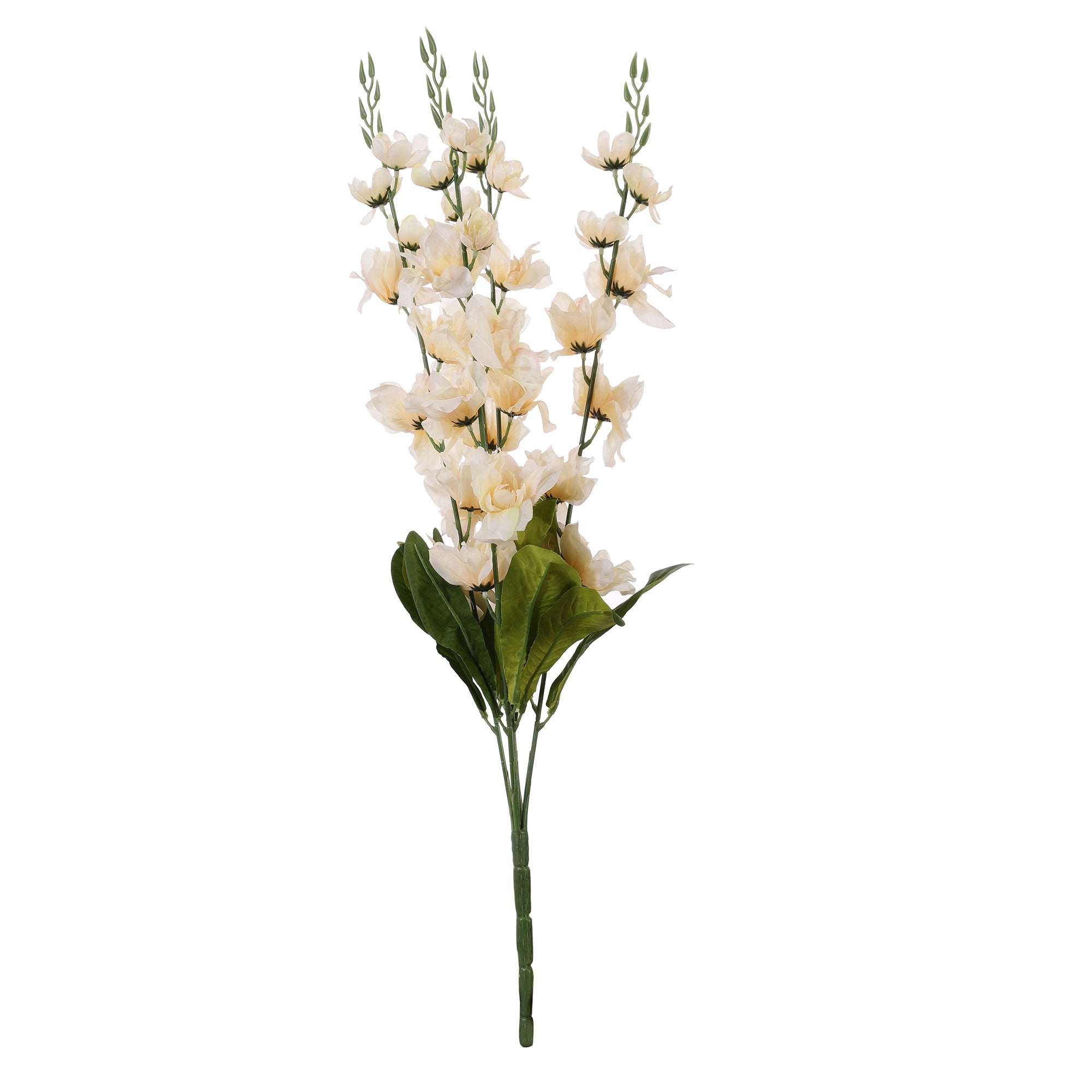 White Gladiolus Faux Flower Stick (Single)