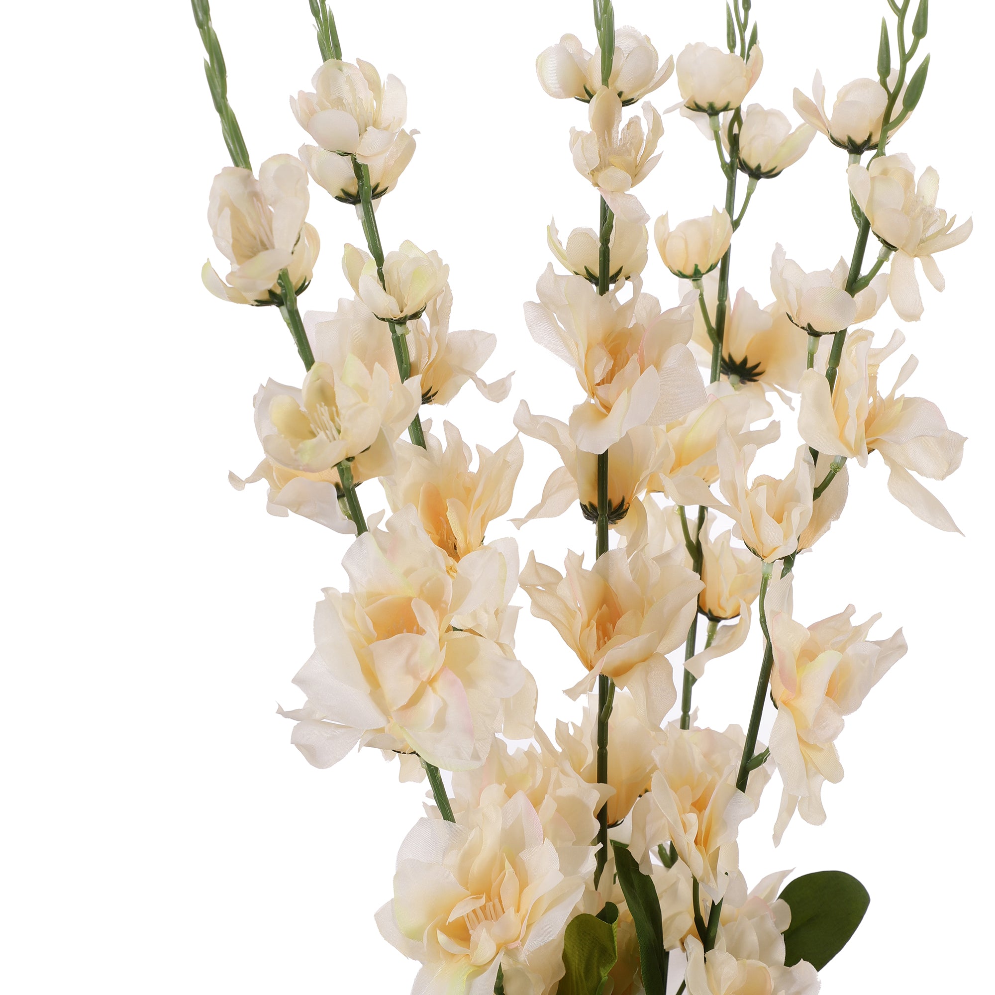 White Gladiolus Faux Flower Stick (Single)