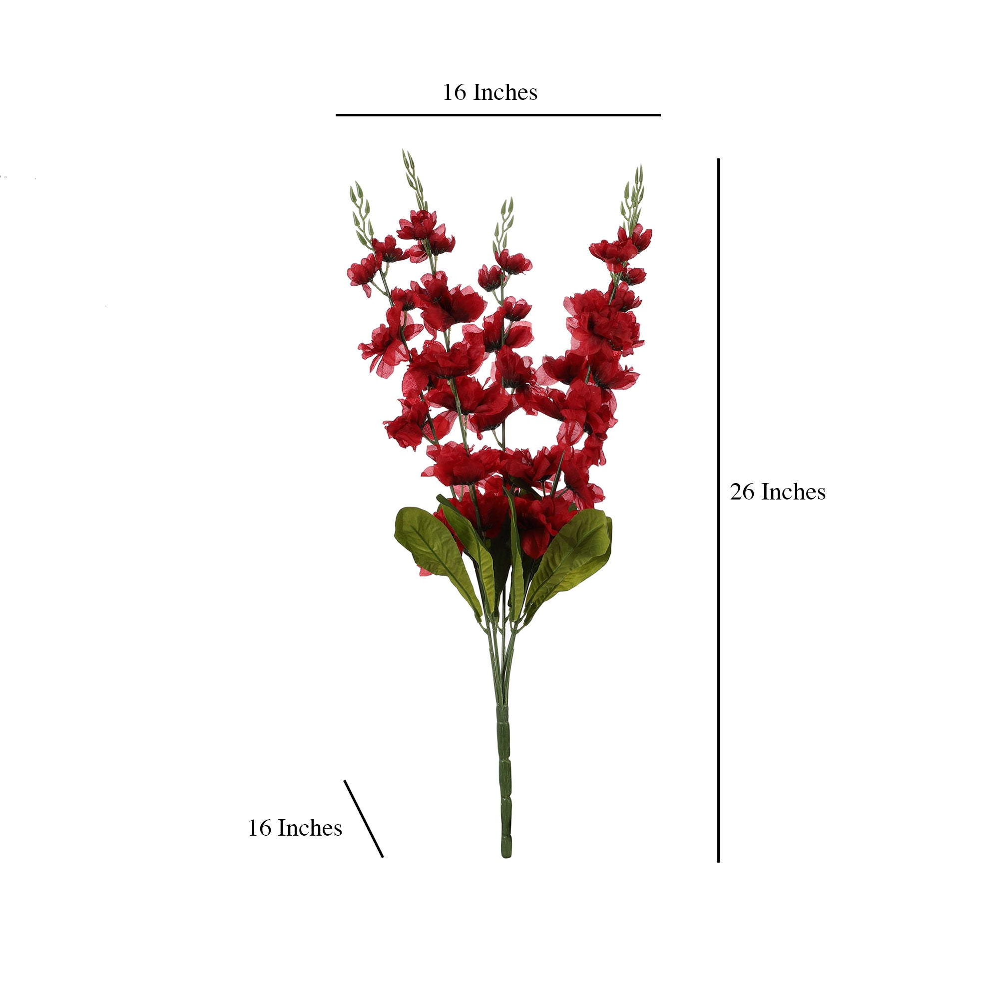 Red Gladiolus Faux Flower Stick (Single)