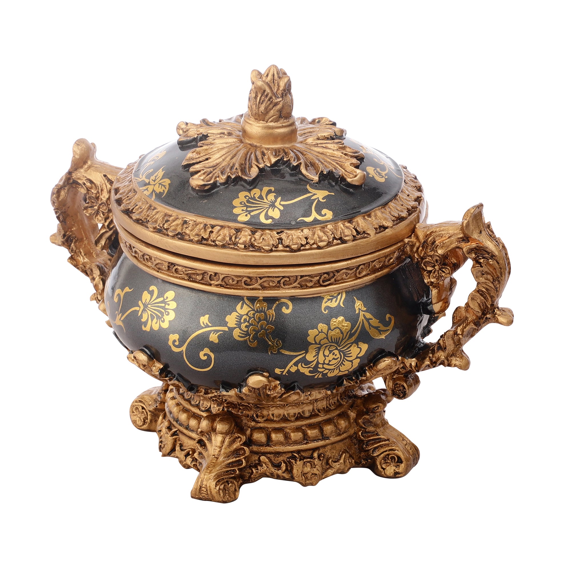 Regalia Gold and Navy Jar with Lid