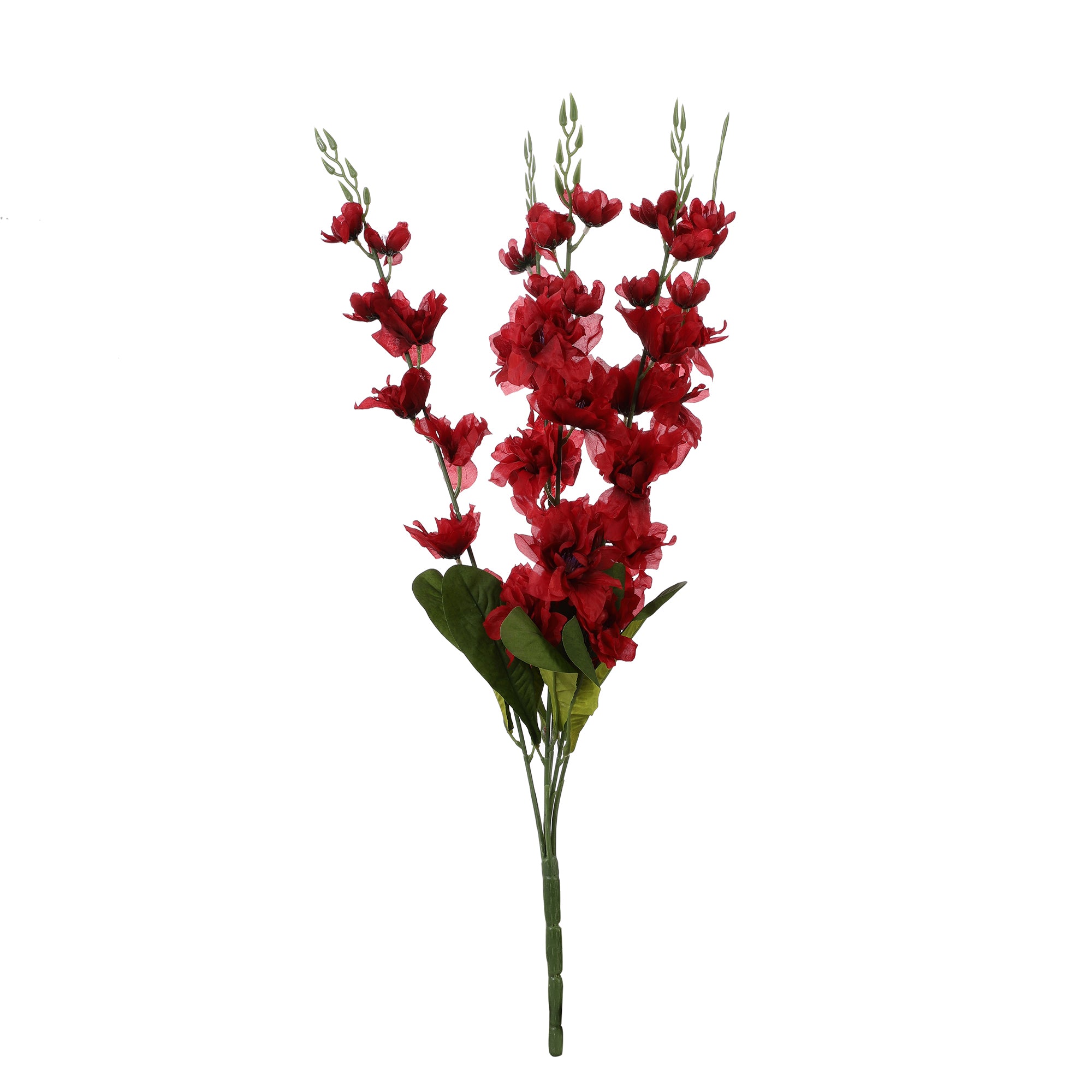 Red Gladiolus Faux Flower Stick (Single)