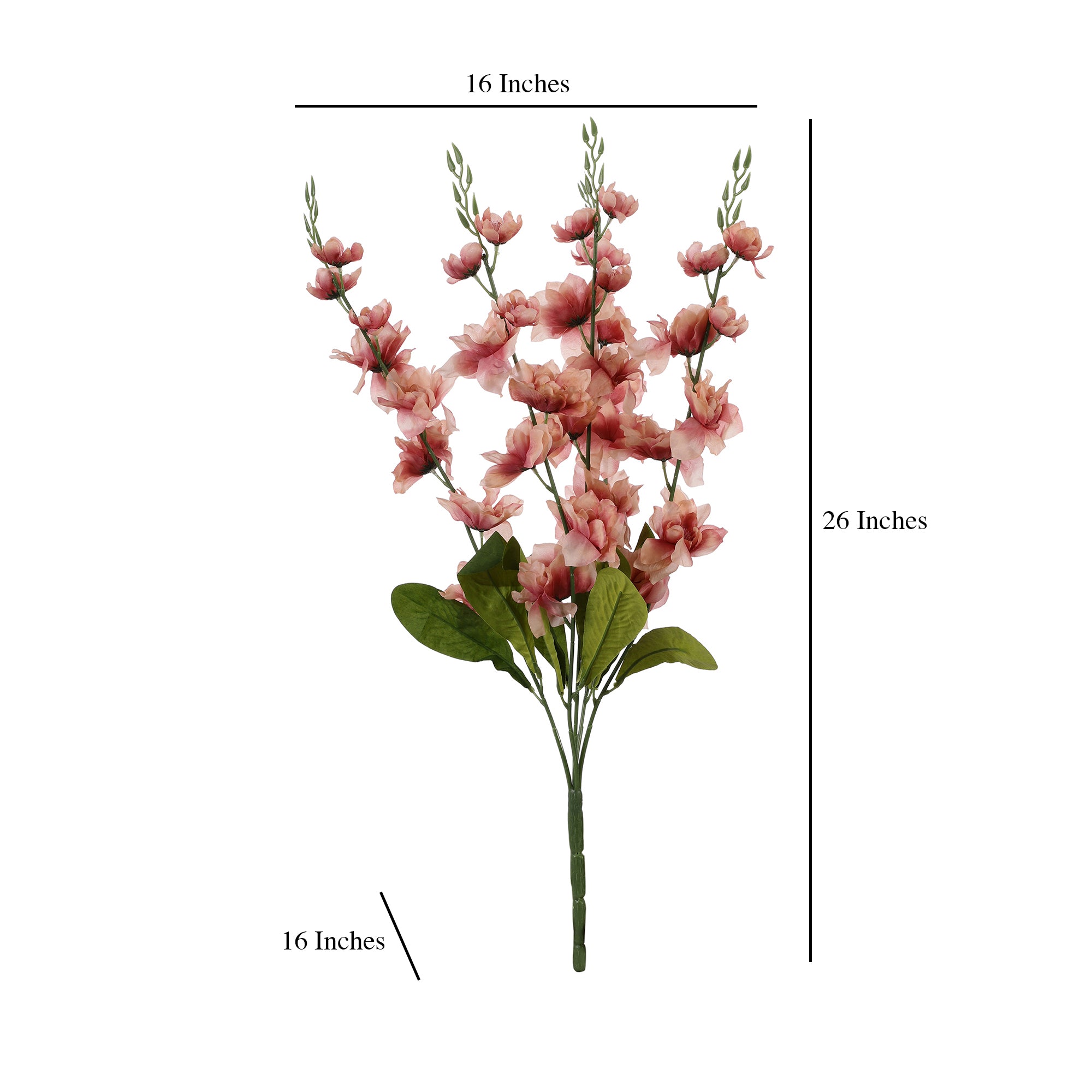 Peach Gladiolus Faux Flower Stick  (Single)