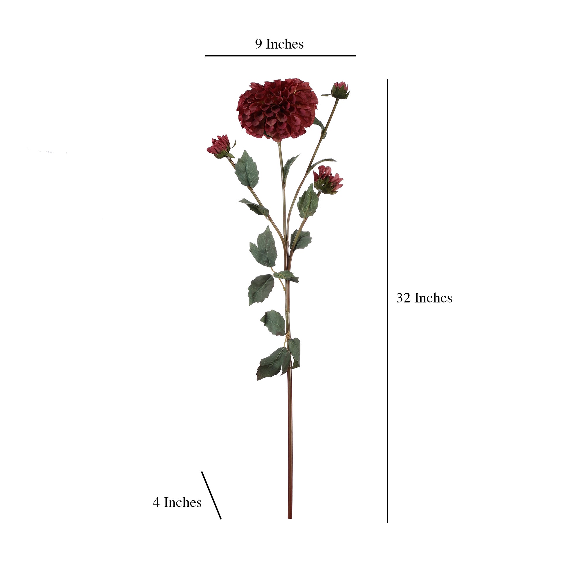 Mauve Dahlia Faux Flower Stick (Single)