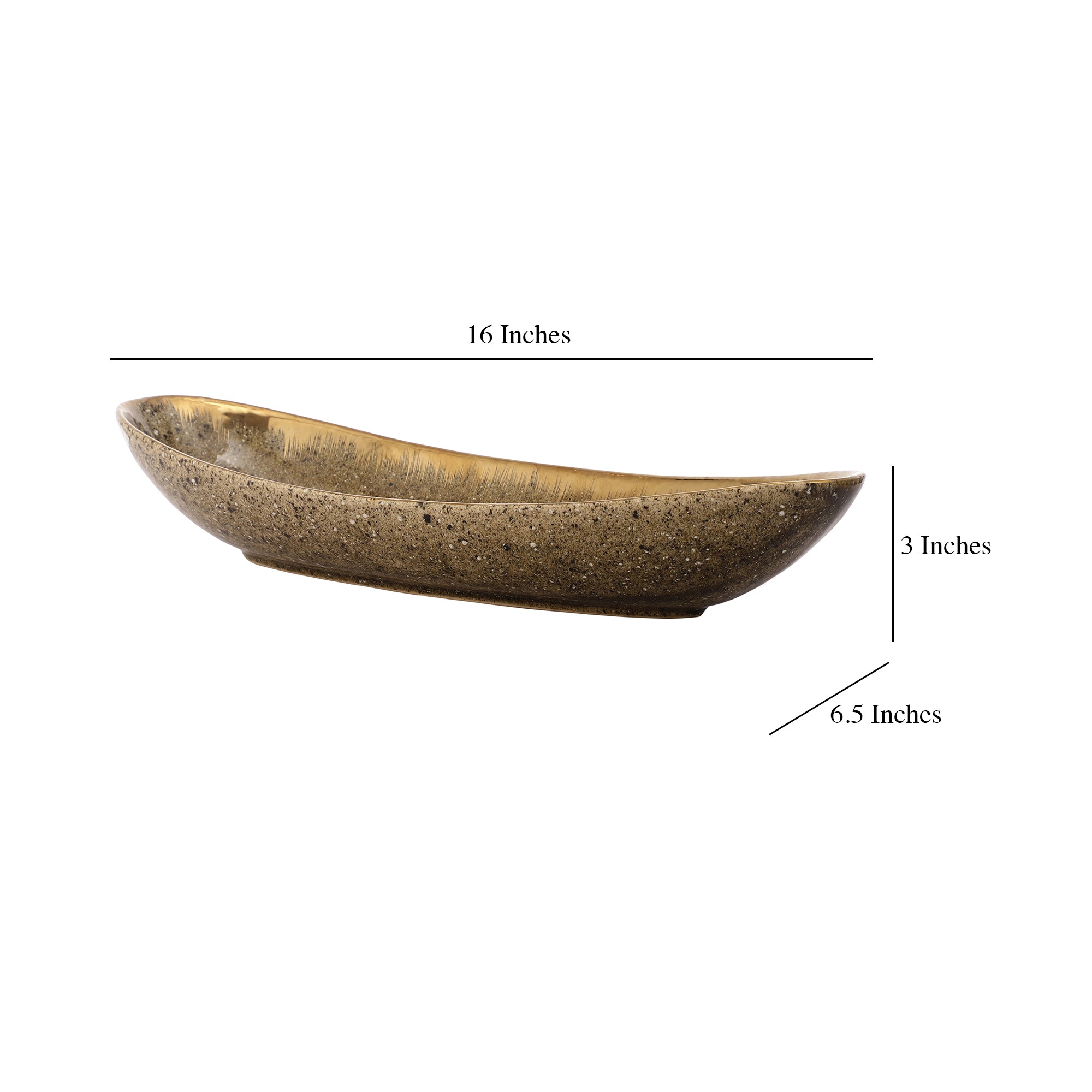 Luxe Gold Boat Shaped Platter