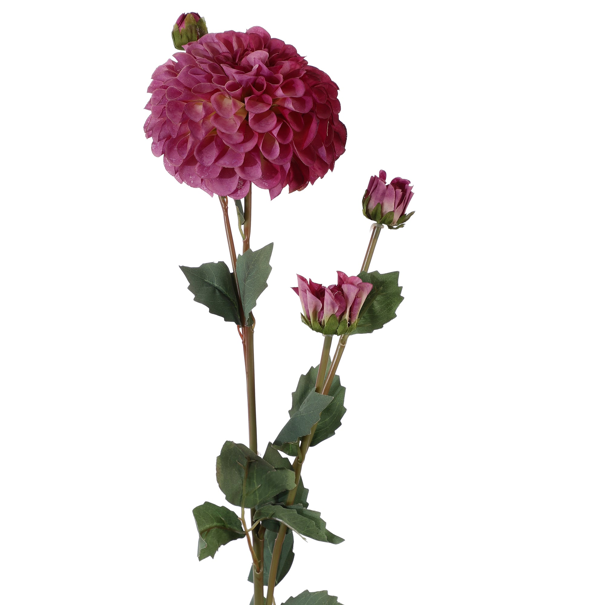 Pink Dahlia Faux Flower Stick (Single)