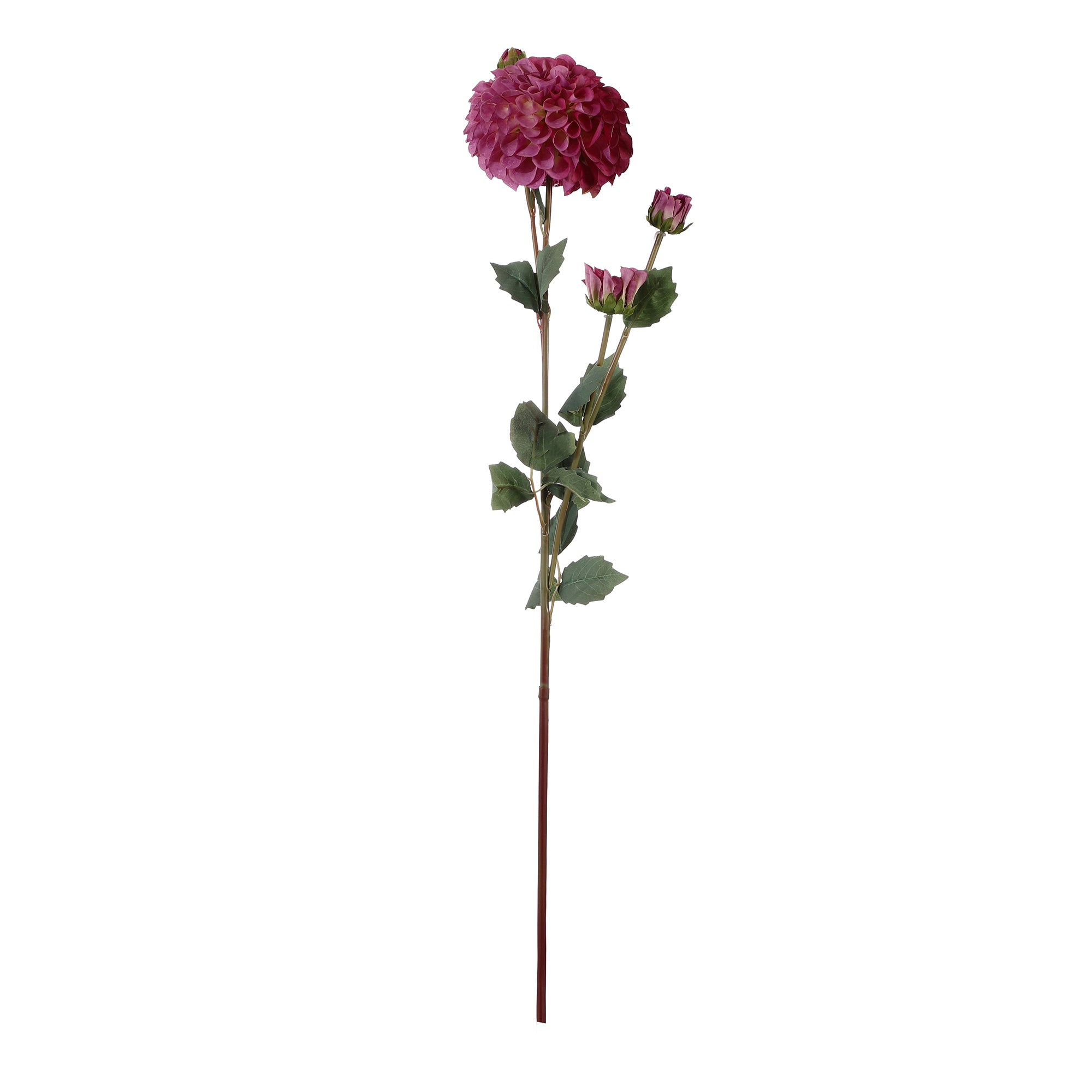 Pink Dahlia Faux Flower Stick (Single)