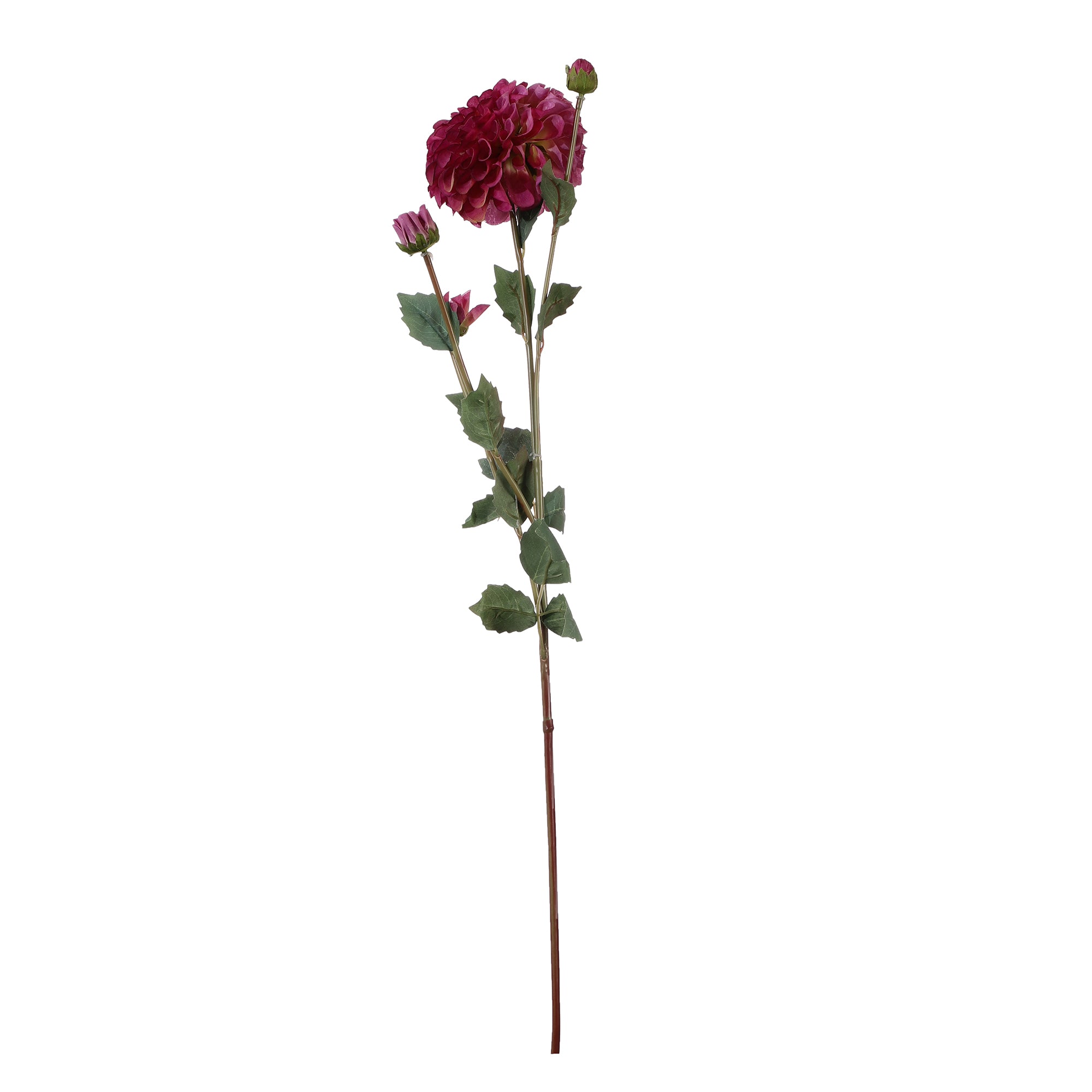 Pink Dahlia Faux Flower Stick (Single)