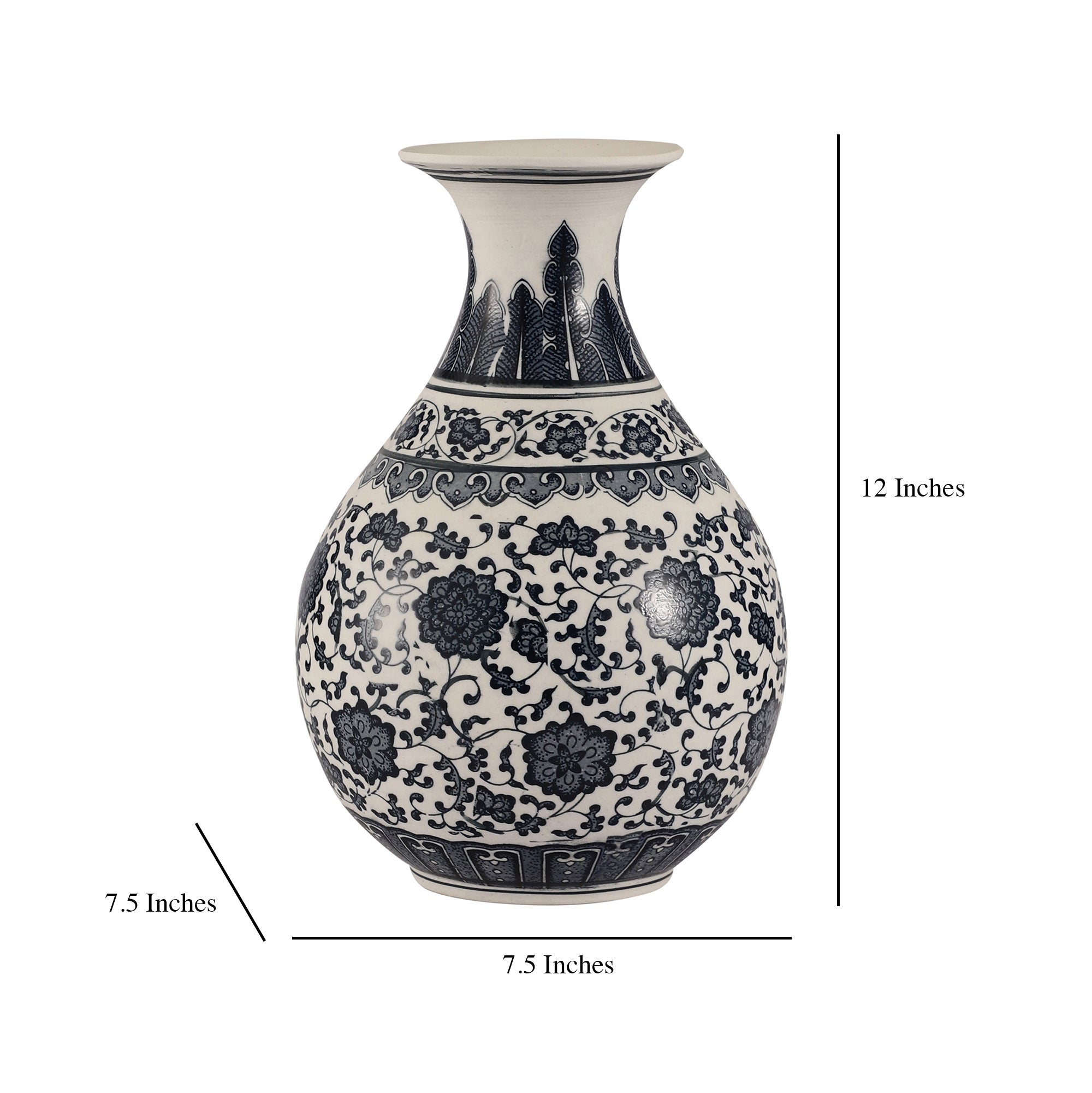 Gloriosa Blue Pottery Ceramic Vase