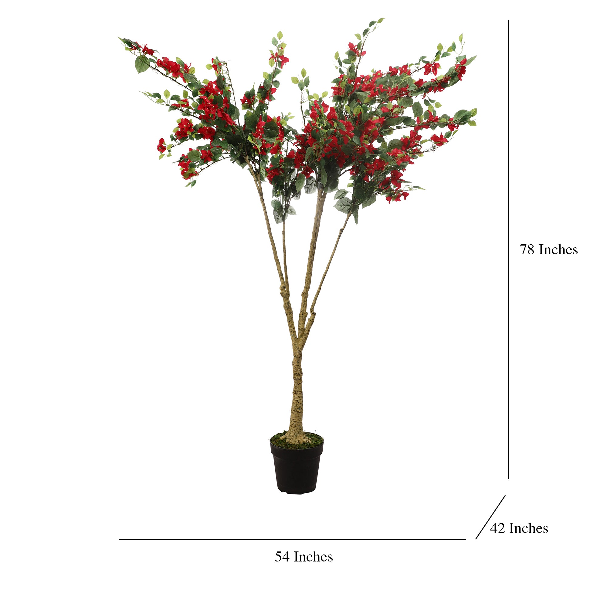 Red Bougainvillea Faux Plant