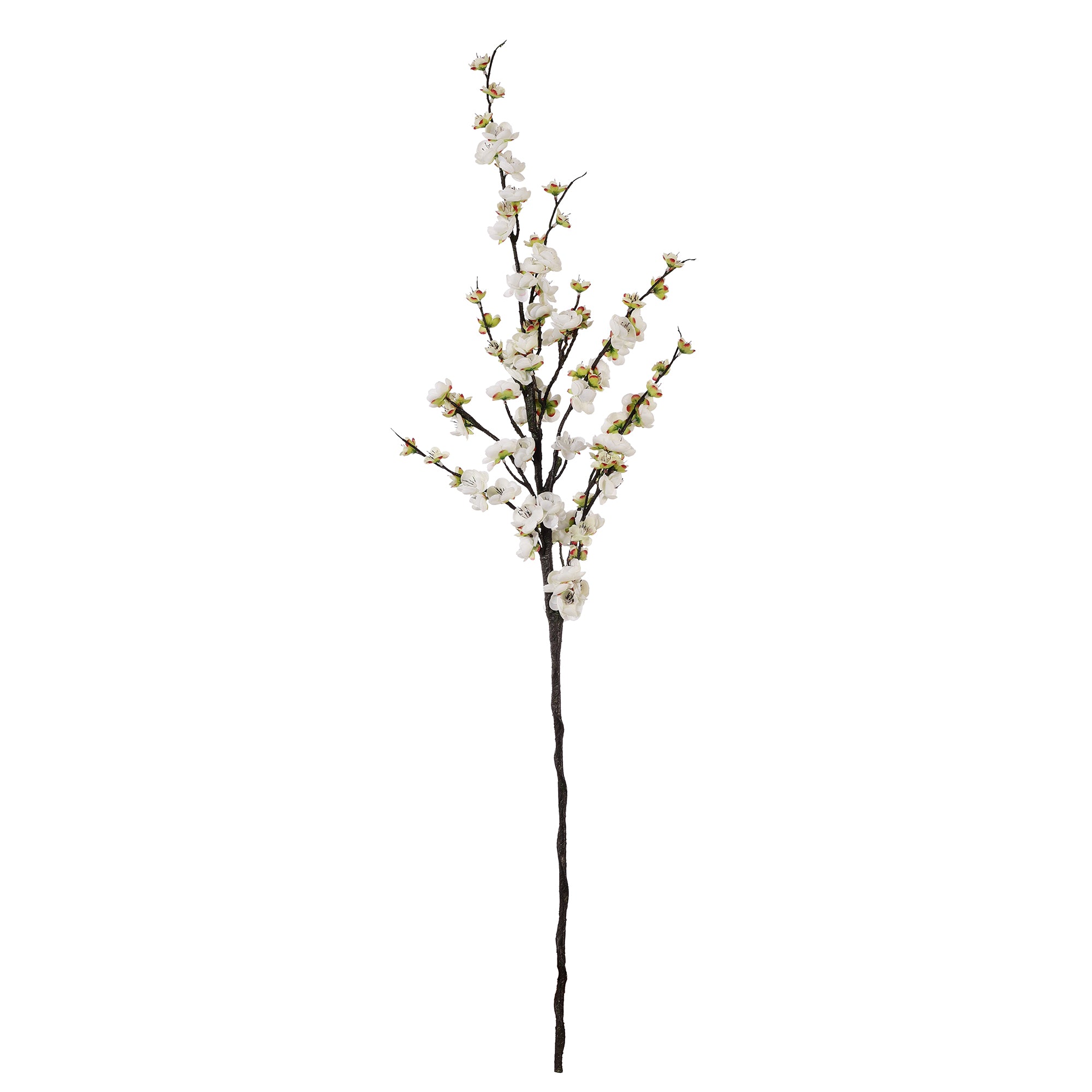 White Cherry Blossom Faux Flower Stick (Single)