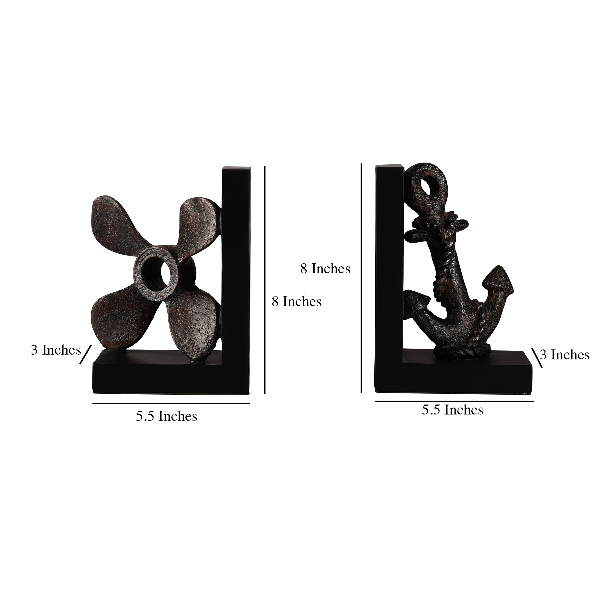 Anchor and Propeller Bookends