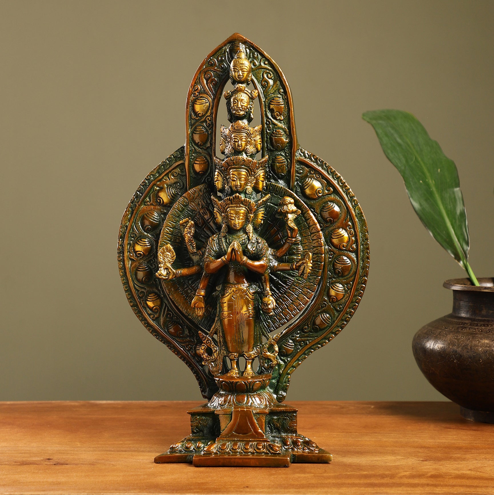 Brass Avlokeswar Idol (Large)