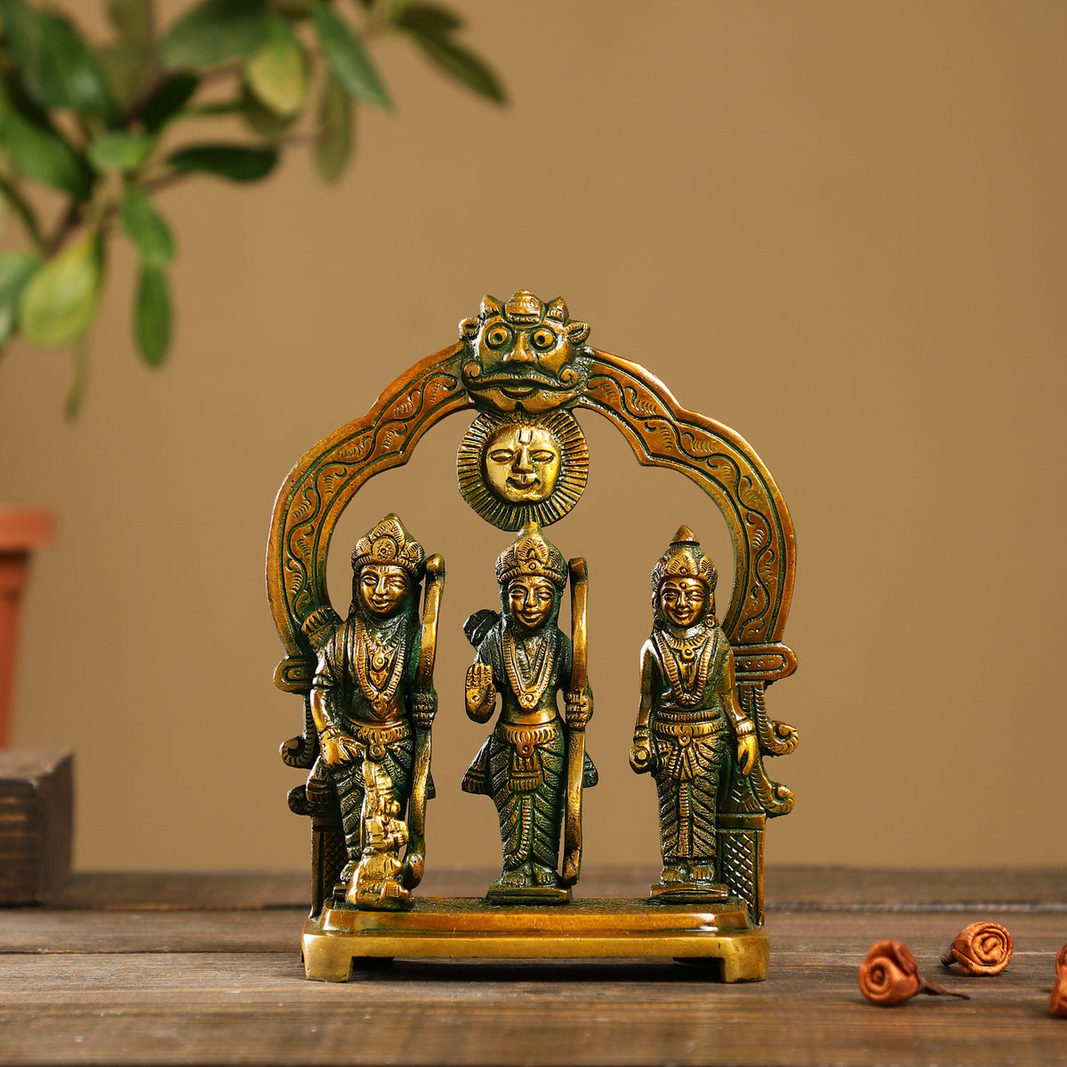 13 Ram Darbar In Brass, Handmade, Made In India